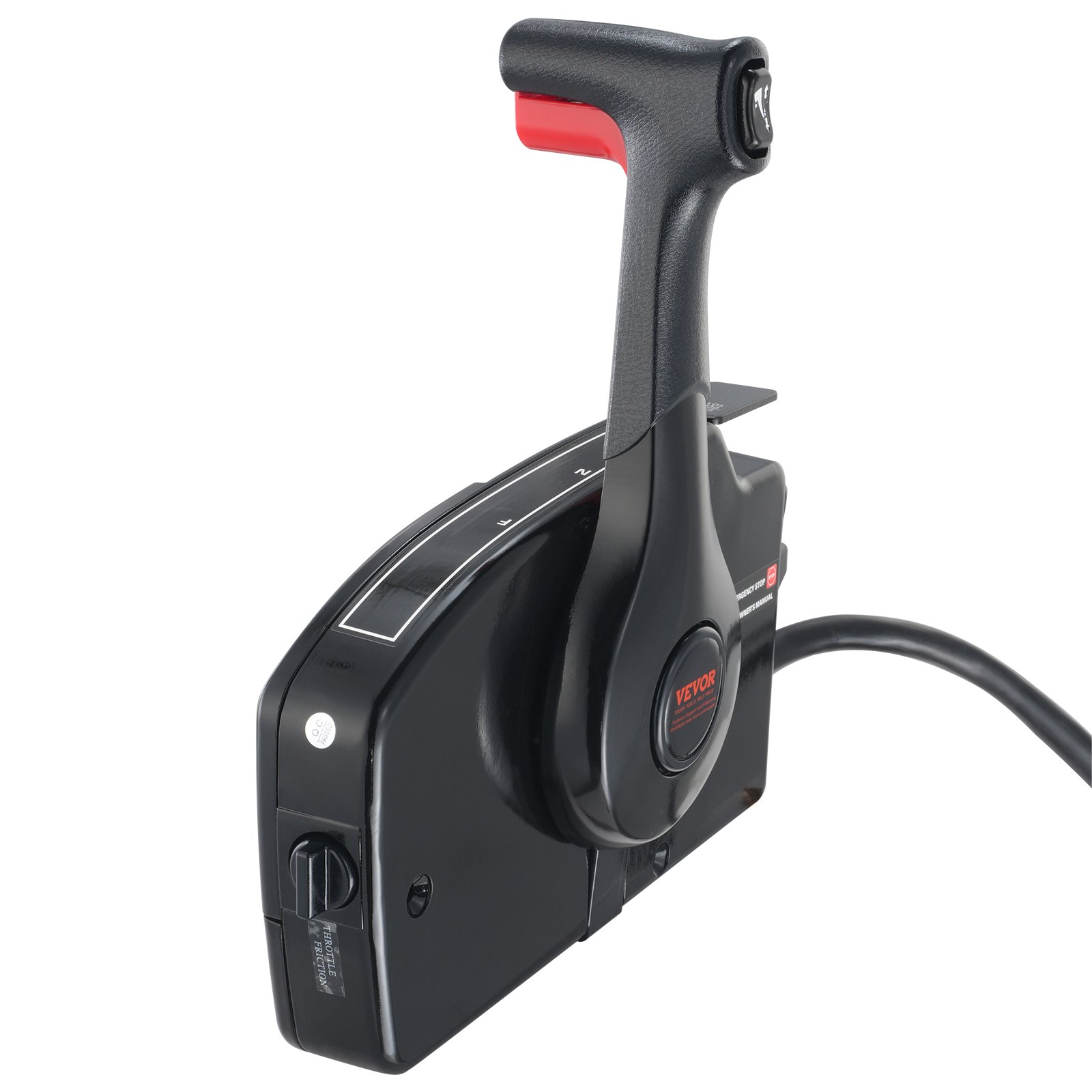 Boat Throttle Control, 881170A15 Side-Mounted Outboard Remote Control Box For Mercury PT 2-Stroke, Marine Throttle Control Box With Power Trim Switch, 16.3 Ft Harness 8+4 Pin, And Lanyard