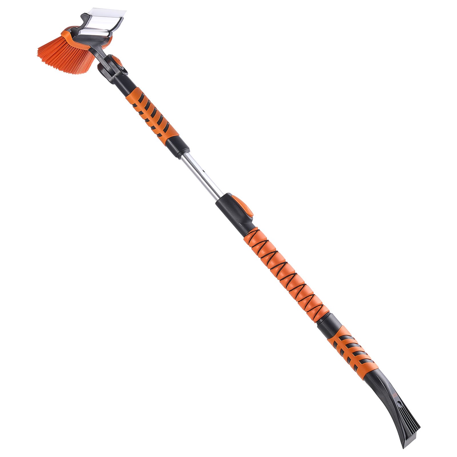 Cepillo de nieve 3 en 1 para auto, cabezal giratorio 180°, mango extensible