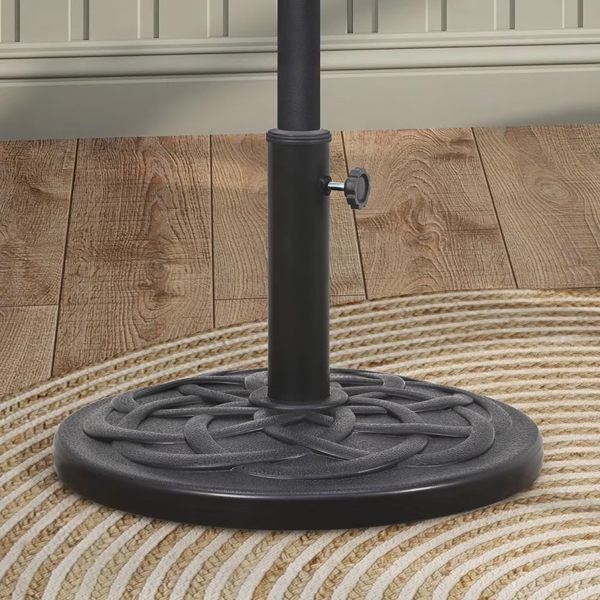 Base para sombrilla de patio/jardín, para exteriores, peso de 27 libras, negra.