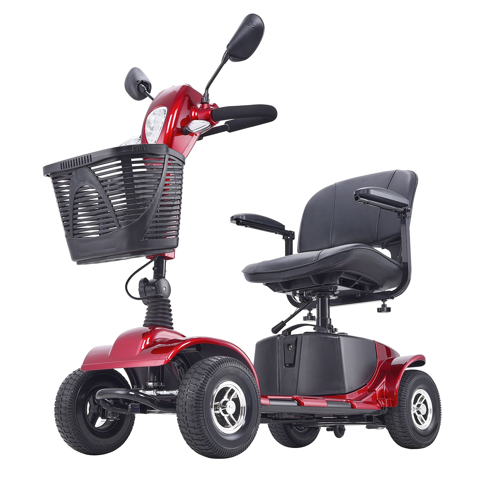 Heavy-Duty 4 Wheel Mobility Scooter For Seniors 12 Mile Long Range 265LBS