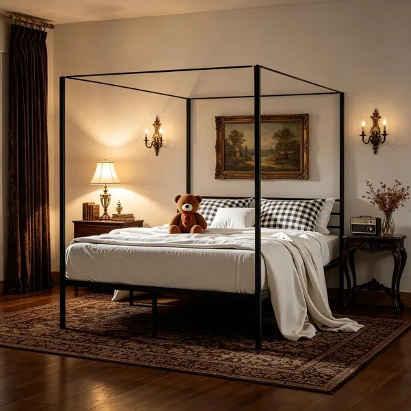 Base de cama con dosel