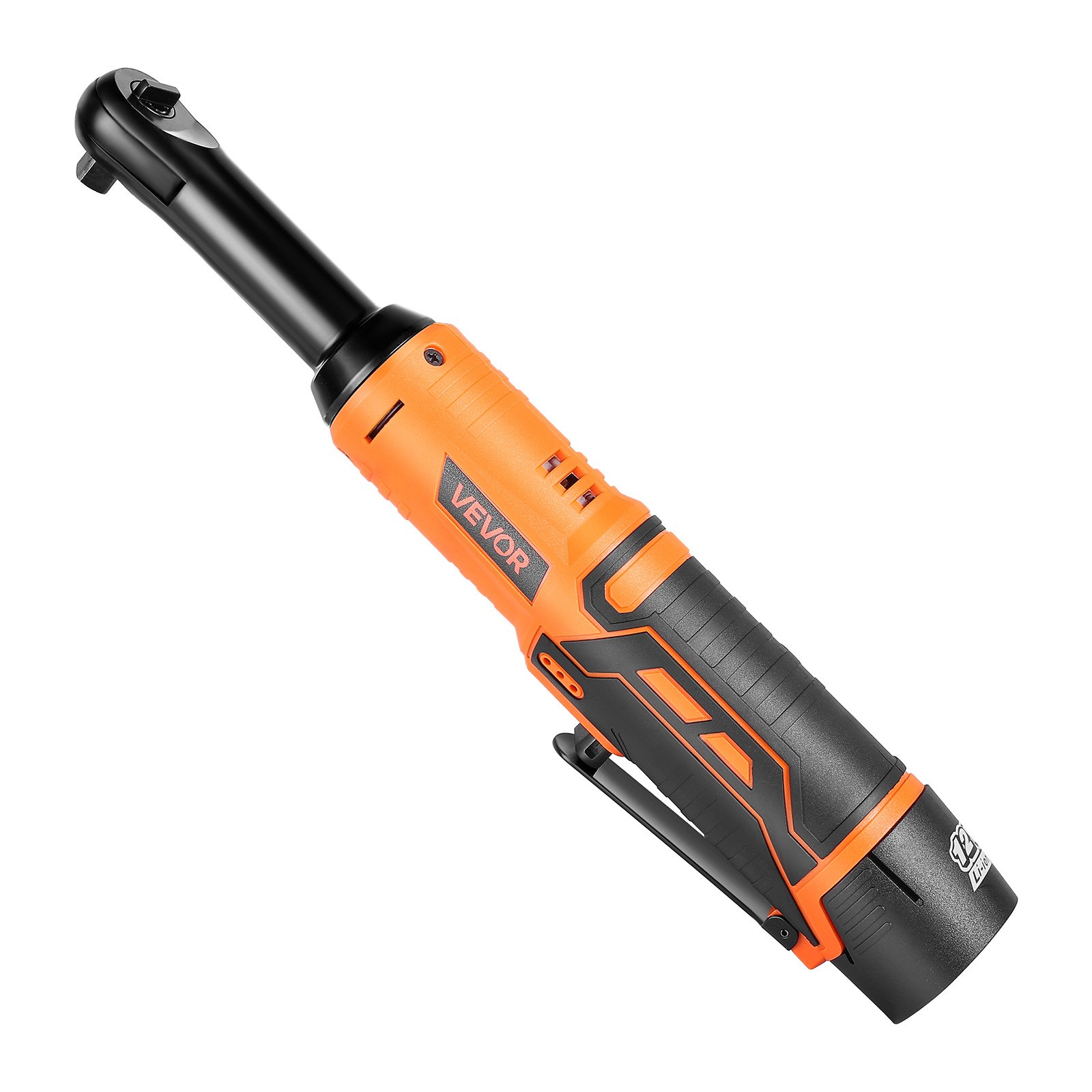 Cordless Ratchet Wrench, 3/8 Inch Drive, 240 RPM, Up To 33 Ft-lbs Of Torque, Extended Battery Powered Electric Ratchet Wrench Set With Two Batteries, Charger, Sockets, Adaptor And Extension Bar