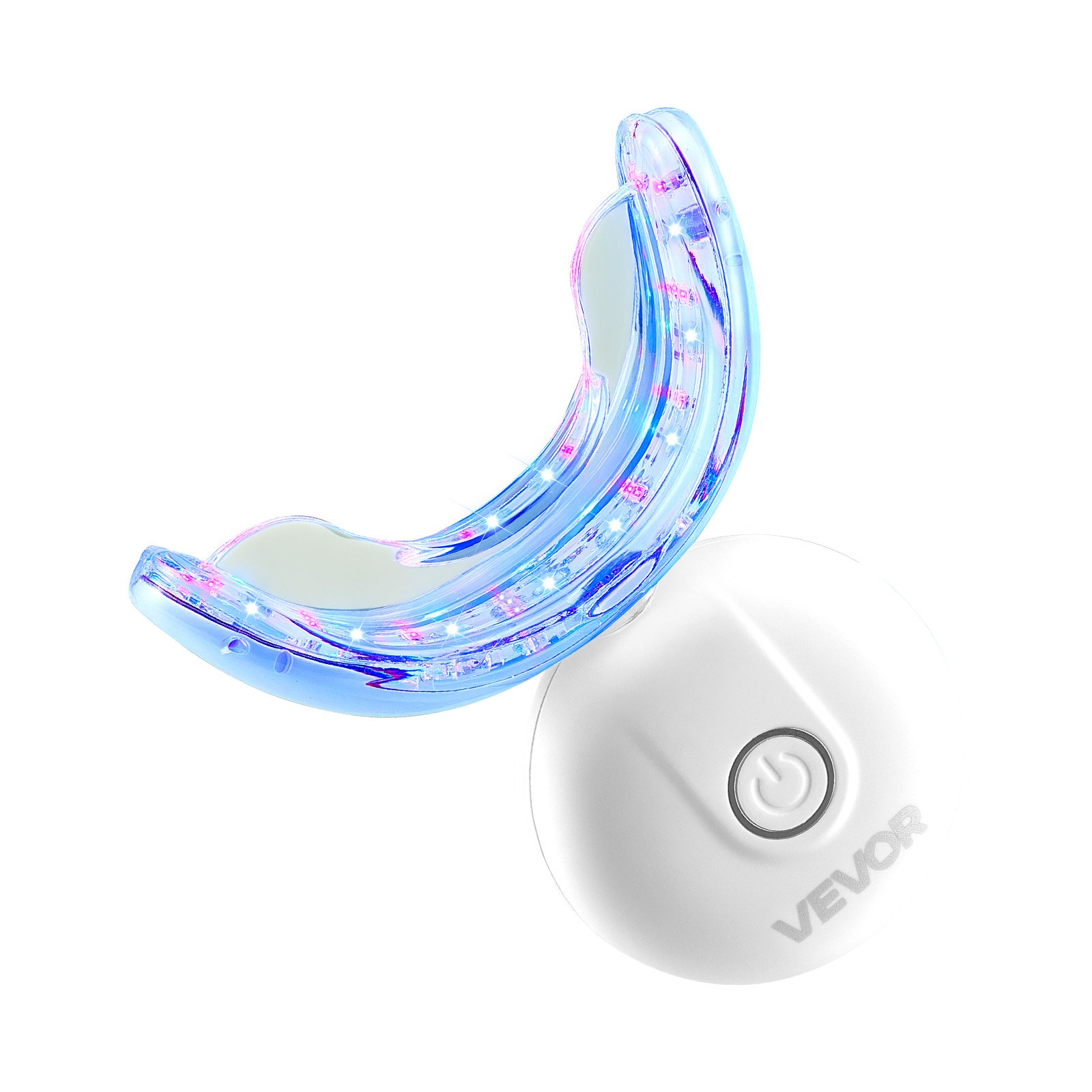 Kit de blanqueamiento dental con luz LED, 32 luces, tiras y gel, portátil