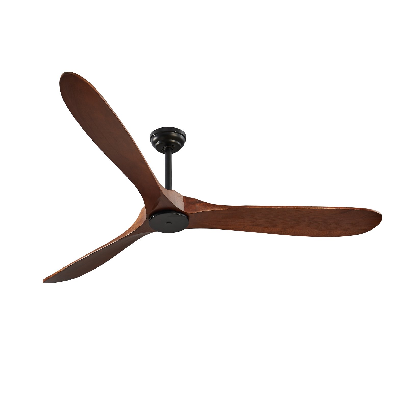 Ventilador de techo 72 pulgadas, sin luz, 6 velocidades, 3 aspas de madera, nogal