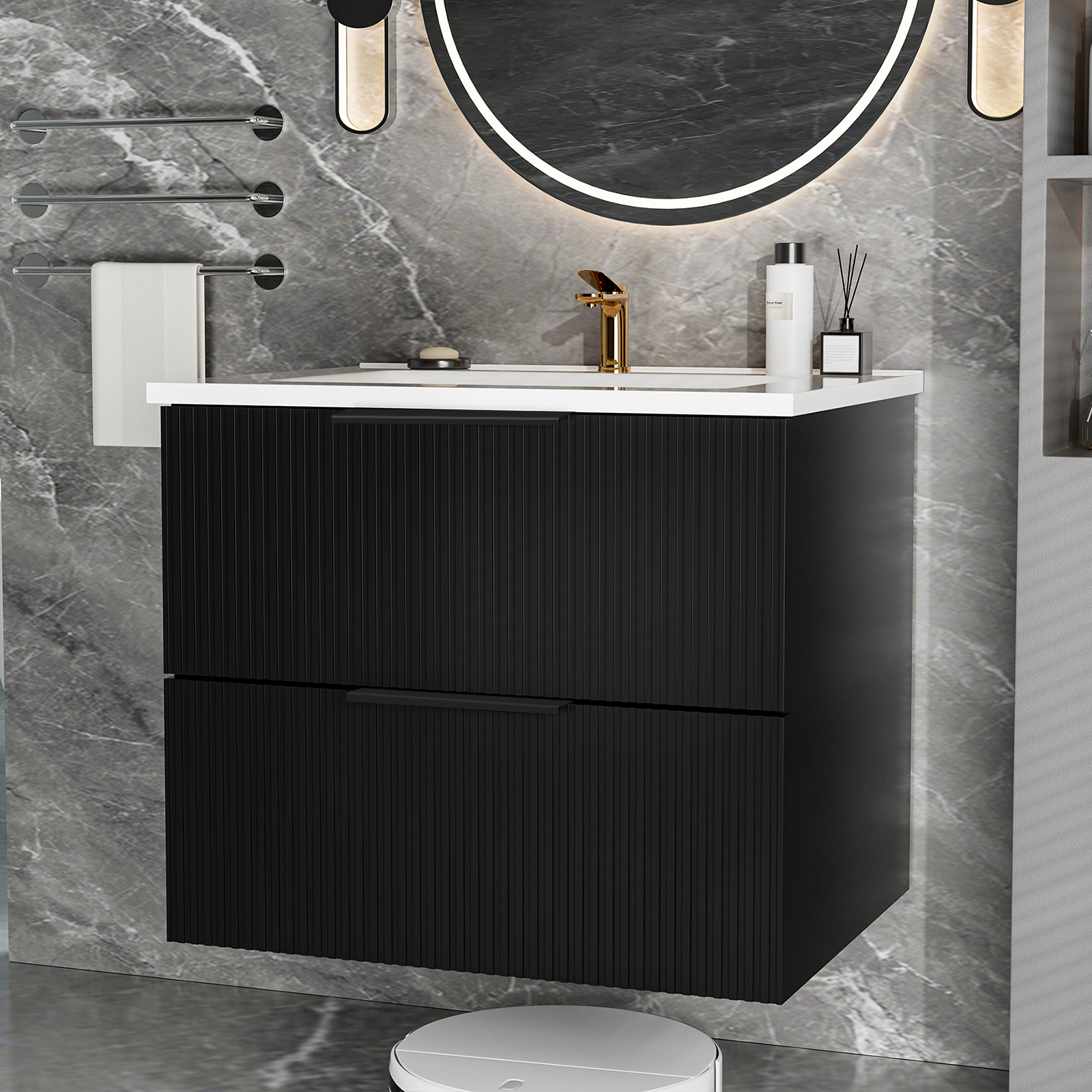060 Cabinet Black Without Sink