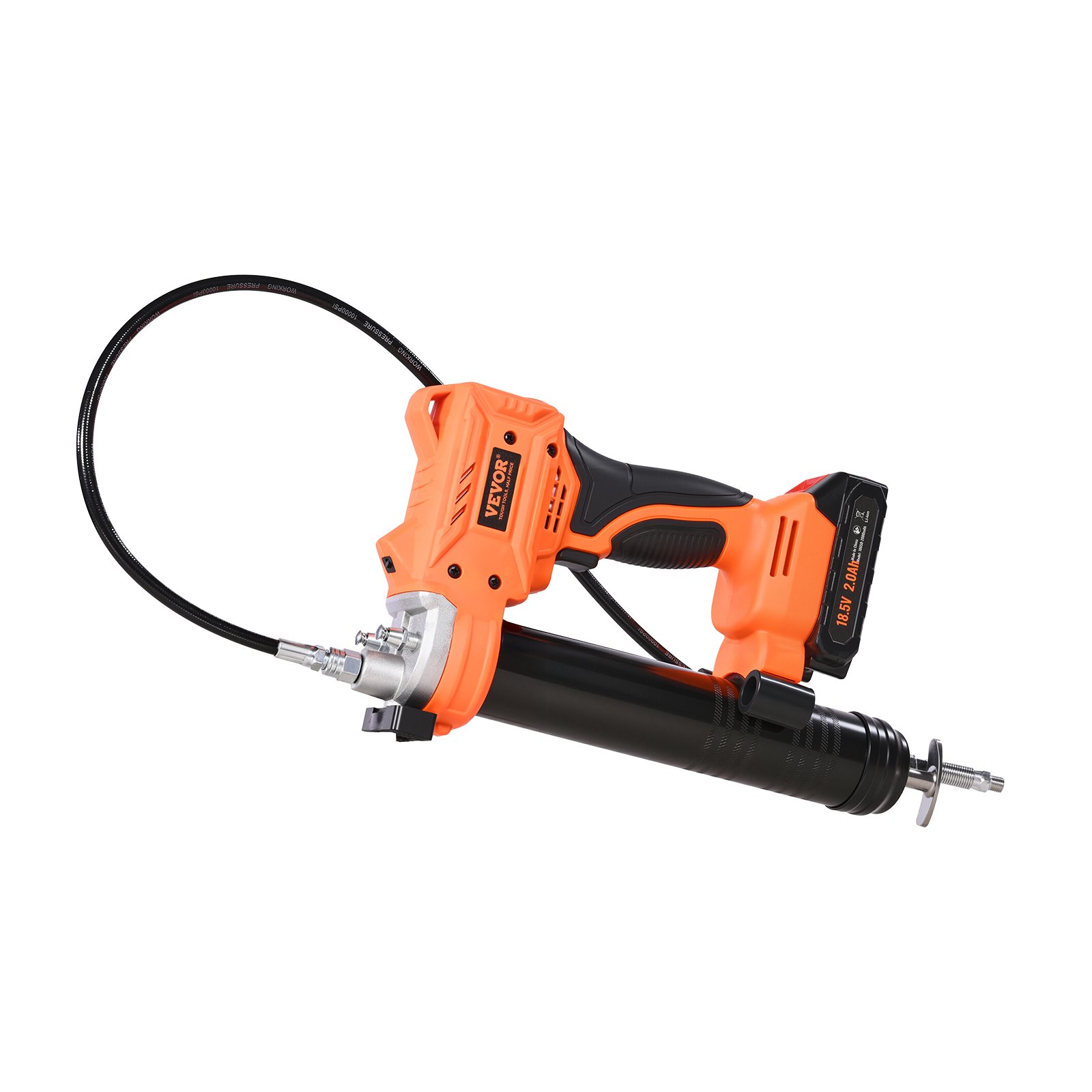 Cordless Grease Gun, 8000 PSI Max Pressure, 20V Electric Grease Gun With 2.0 Ah Battery & LED Light, 35.4-inch Long Hose & Carrying Case, Variable Speed Triggers, Vehicles Or Machines Greasing