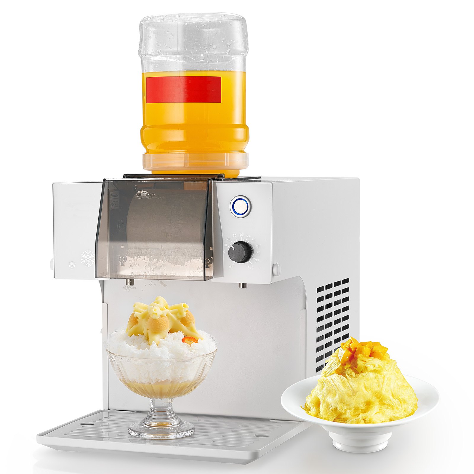 Máquina de hielo tipo copo de nieve 88 libras/24h, cuchilla de acero inoxidable