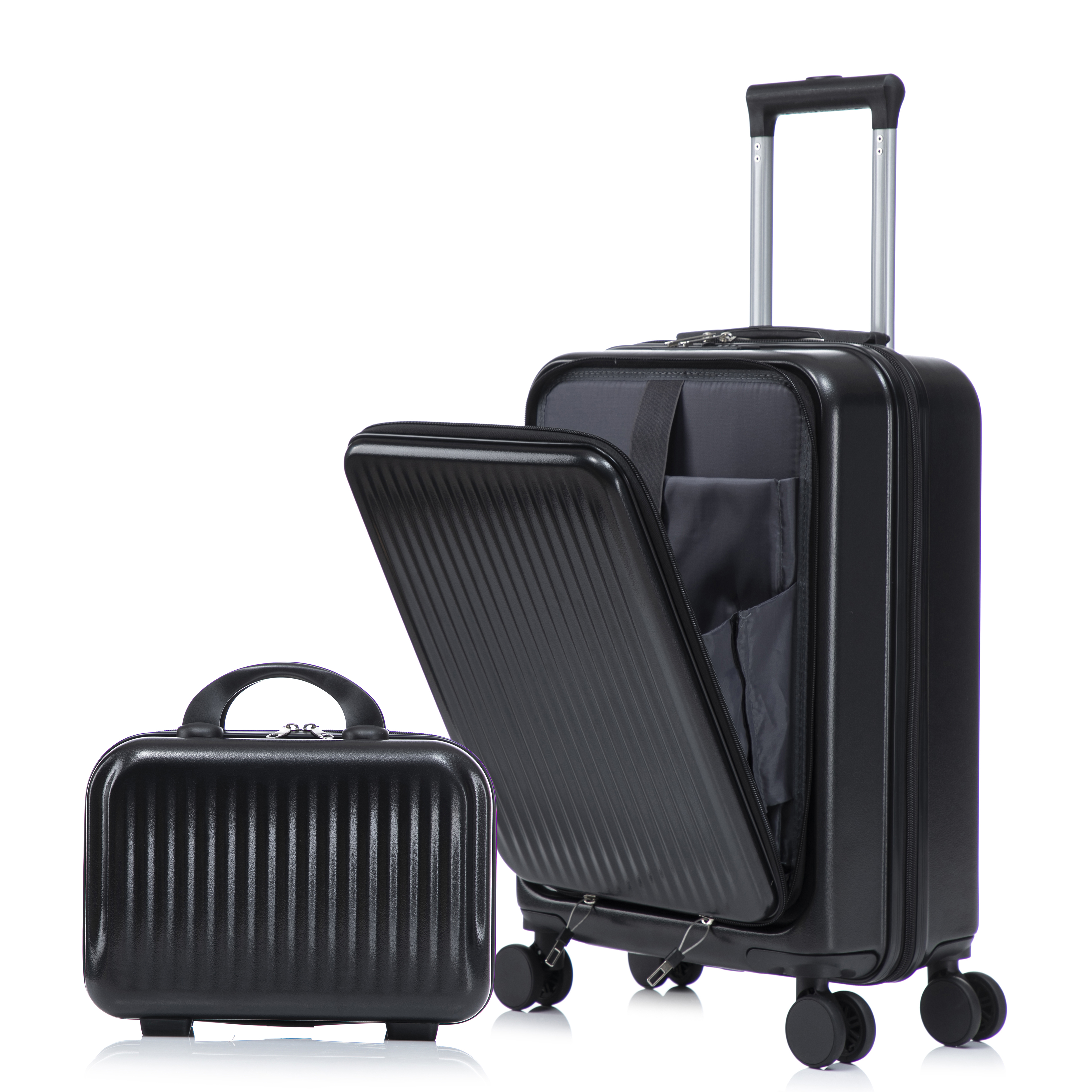 Set de equipaje de 2 piezas con ruedas giratorias, ABS, cerradura de combinación.