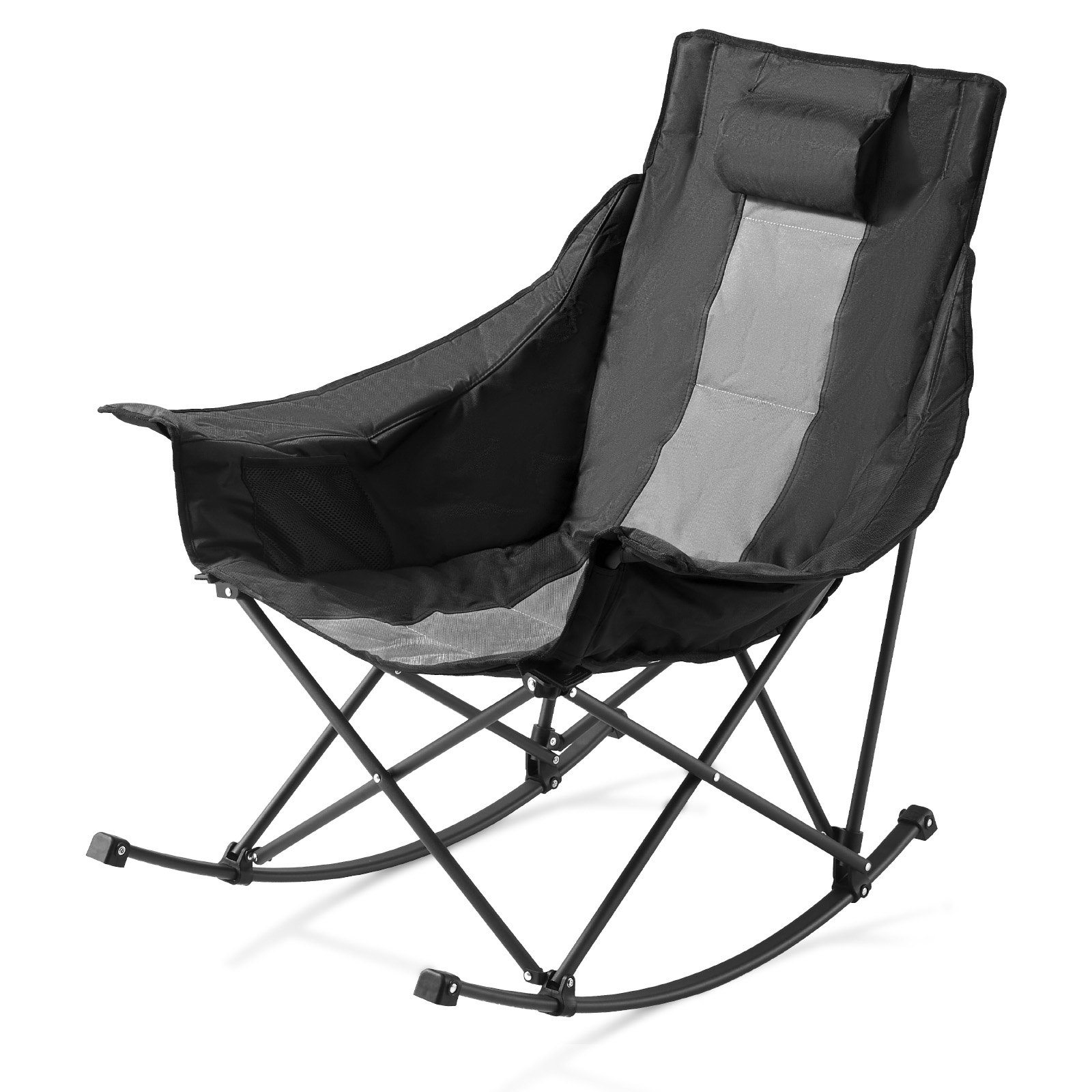Silla de camping calefactable, 3 ajustes, acolchada, soporta 225 libras, portátil