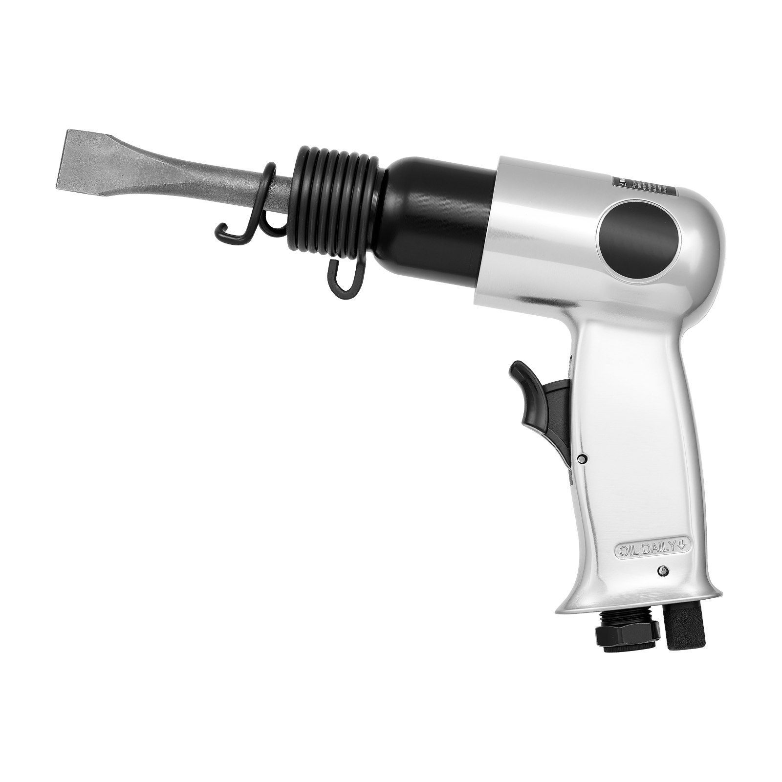 Air Hammer, 4500BPM Pneumatic Hammer With 1.57-inch Stroke & 4PCS Chisels Round Shank, Lightweight & Compact Air Chisel Pneumatic Shovel Tool For Cutting Punching Scraping