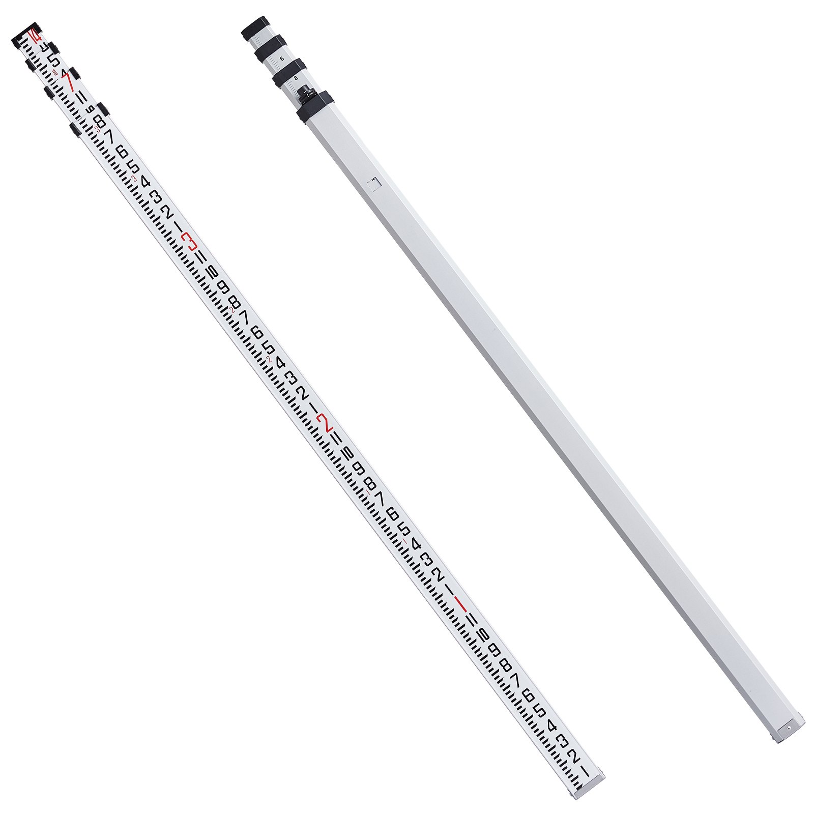 Measuring Rod 14-Feet/8ths 4 Sections Telescopic Grade Rod 1/8in W/ Bag