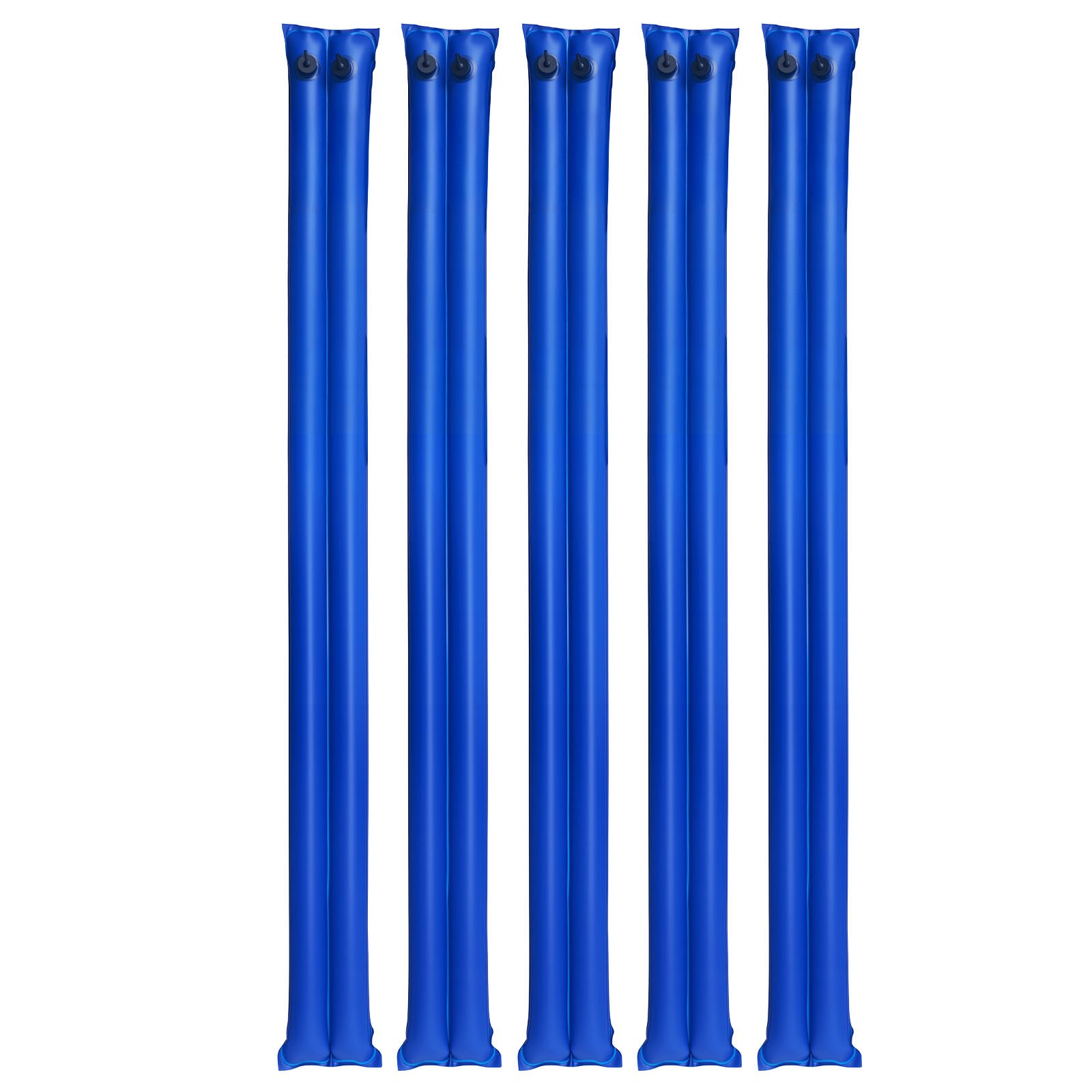 Pool Cover Water Bags, 5 Packs 8 Ft, Double Chamber Pool Cover Water Tubes, 0.4mm Thick PVC Bags Weights With Leakproof Screw Cap, For Inground Swimming-Pool Covers Winter Closing, Blue