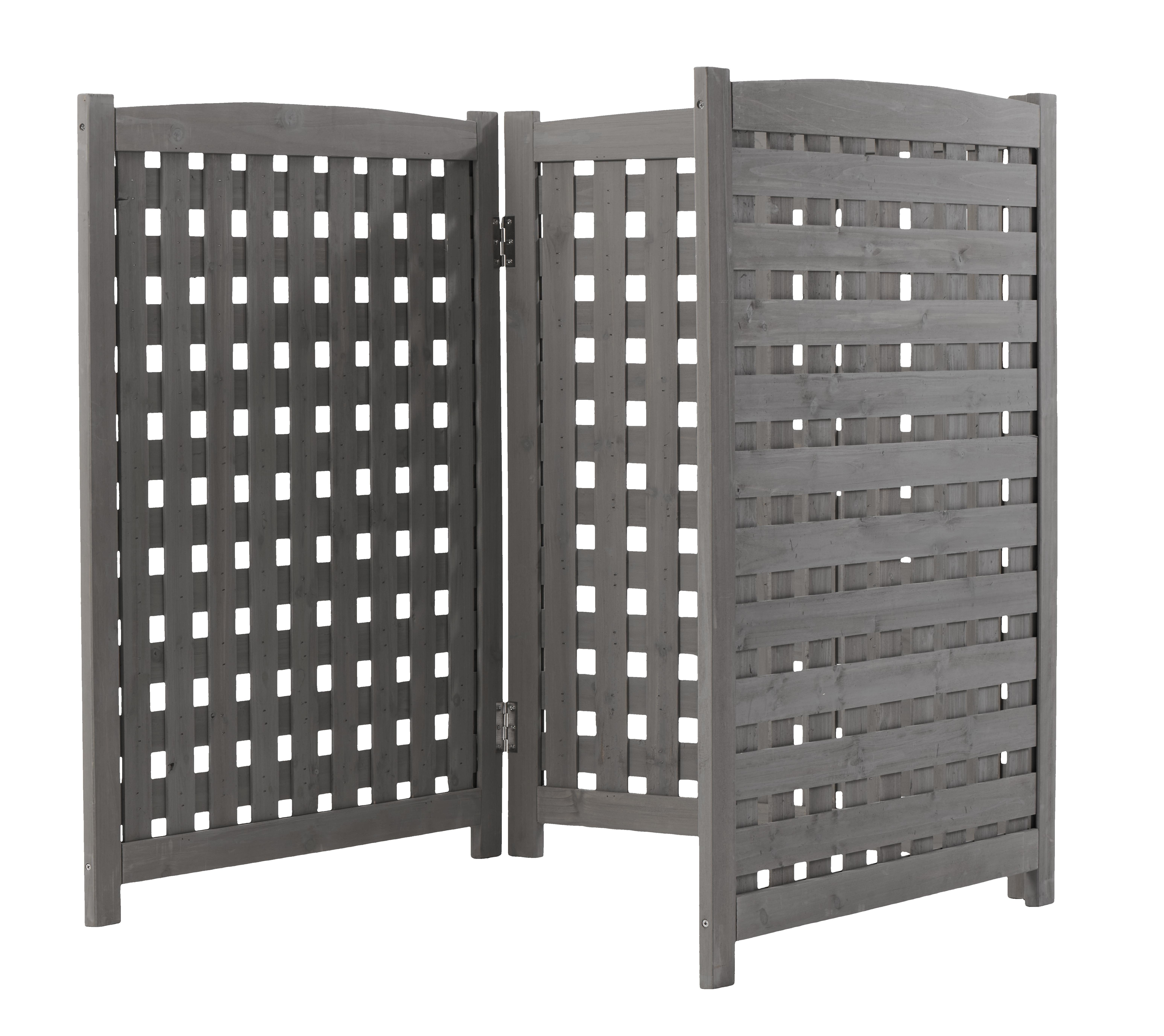 Pantalla de privacidad de madera para A/C, 3 paneles, 32 x 38 pulgadas