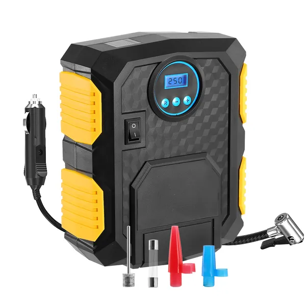 Inflador de neumáticos eléctrico 12V DC 150PSI con pantalla LCD, 25L/min