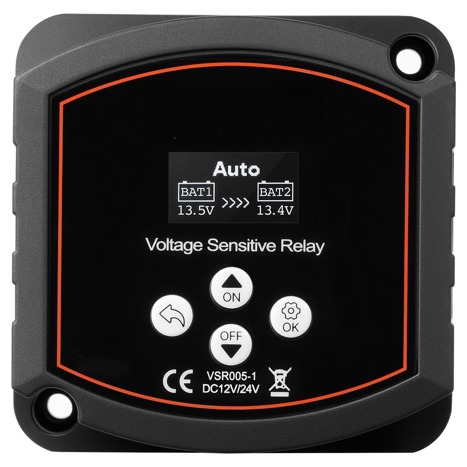 Kit aislador de batería dual, 12V 300 Amp, VSR automático/manual, con voltímetro.
