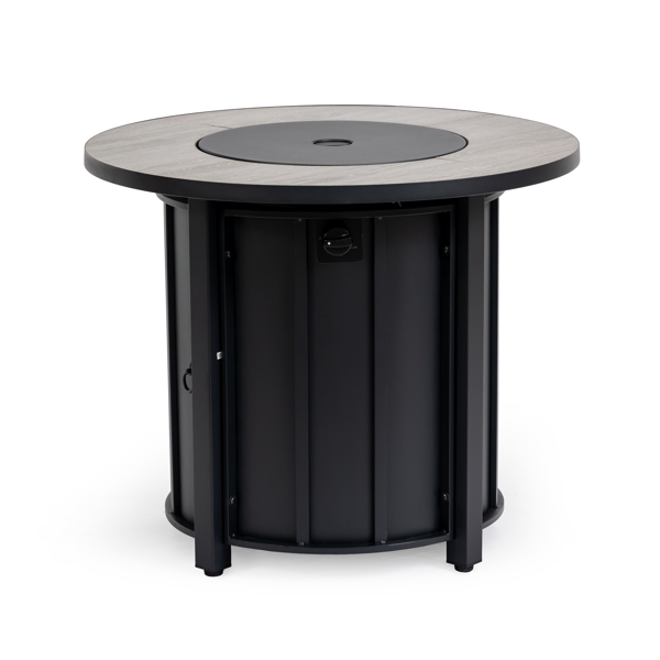 Mesa fogata de gas propano de 30 pulgadas, 50000 BTU, con cubierta cerámica negra.