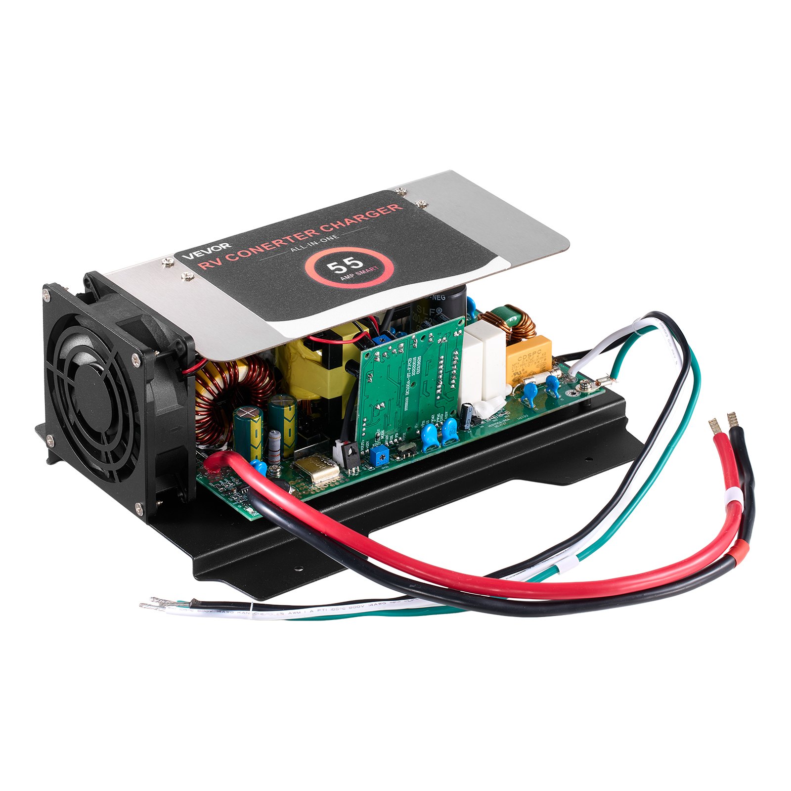 Convertidor de energía WF-8955-AD-MBA para RV, 55 amperios, carga inteligente multi-etapa