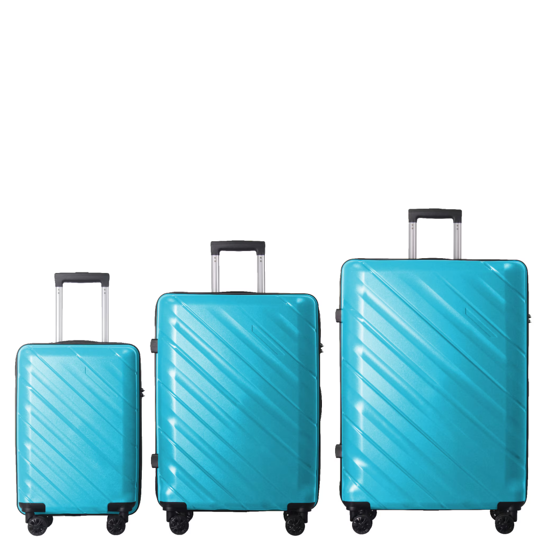 Set de 3 maletas rígidas con ruedas giratorias y superficie resistente a arañazos