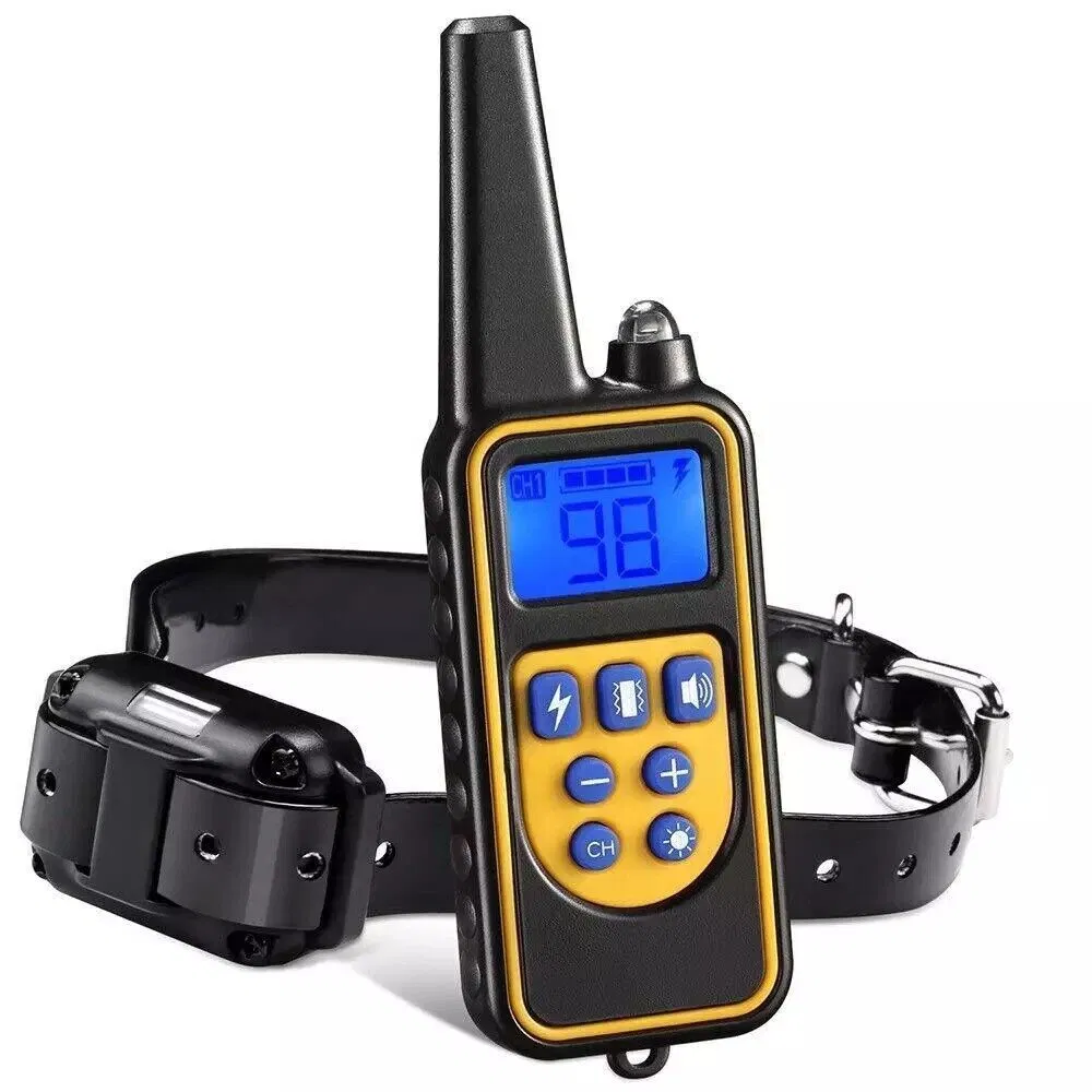 Collar de entrenamiento para perros, 3000 pies, recargable, impermeable, con descarga