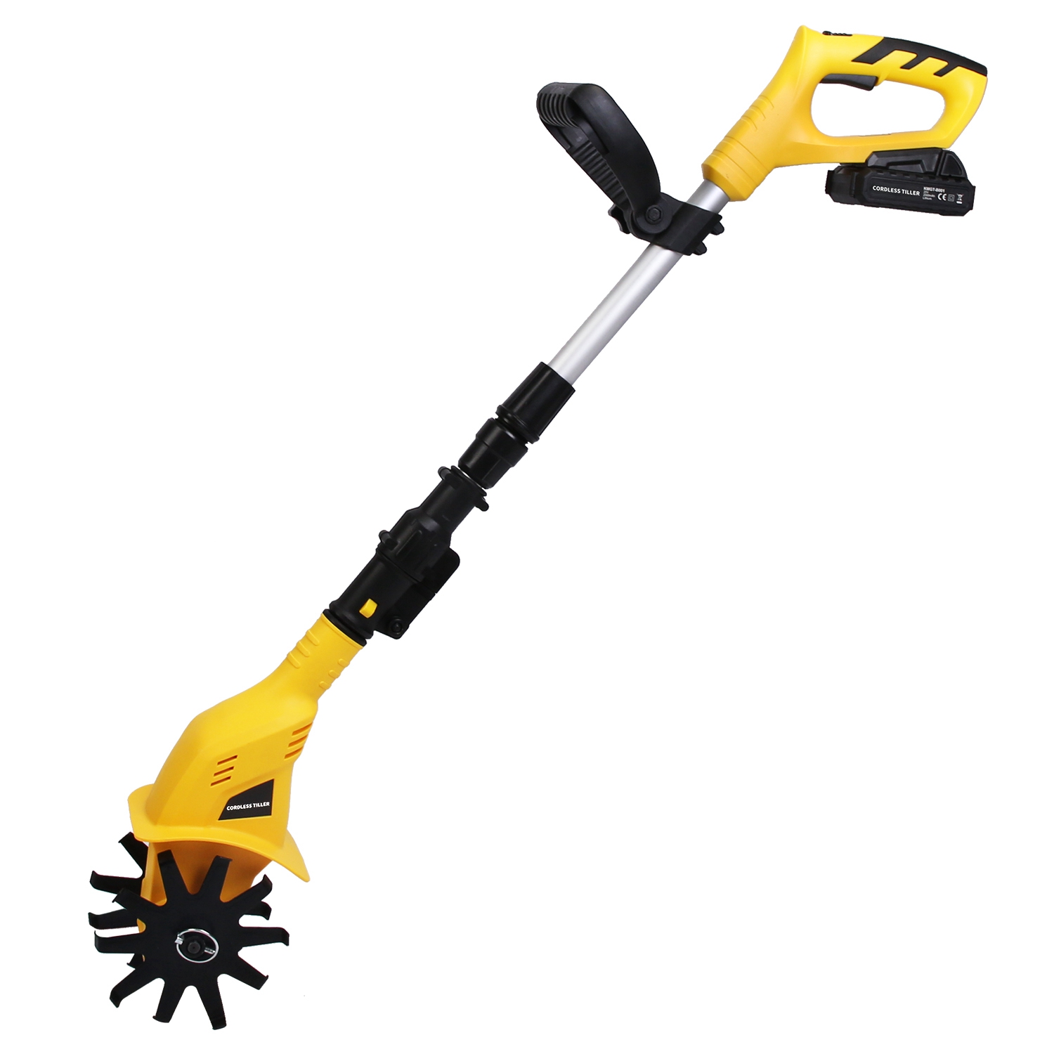 Cultivador de jardín eléctrico inalámbrico, 20V, 3.93 pulg. ancho, 250 RPM máx.
