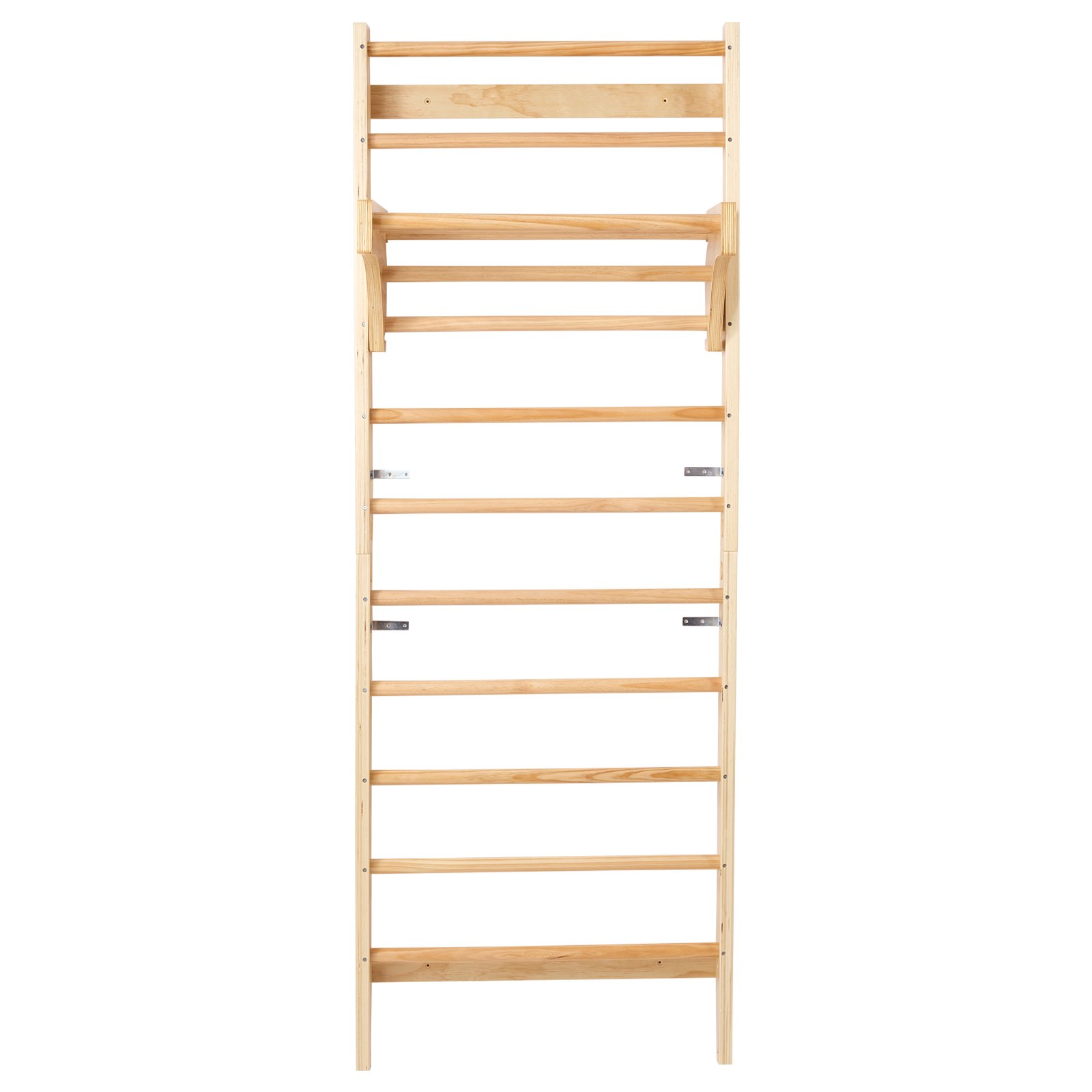 Espaldera sueca de madera maciza, 10 niveles, 220 libras, con barra de dominadas