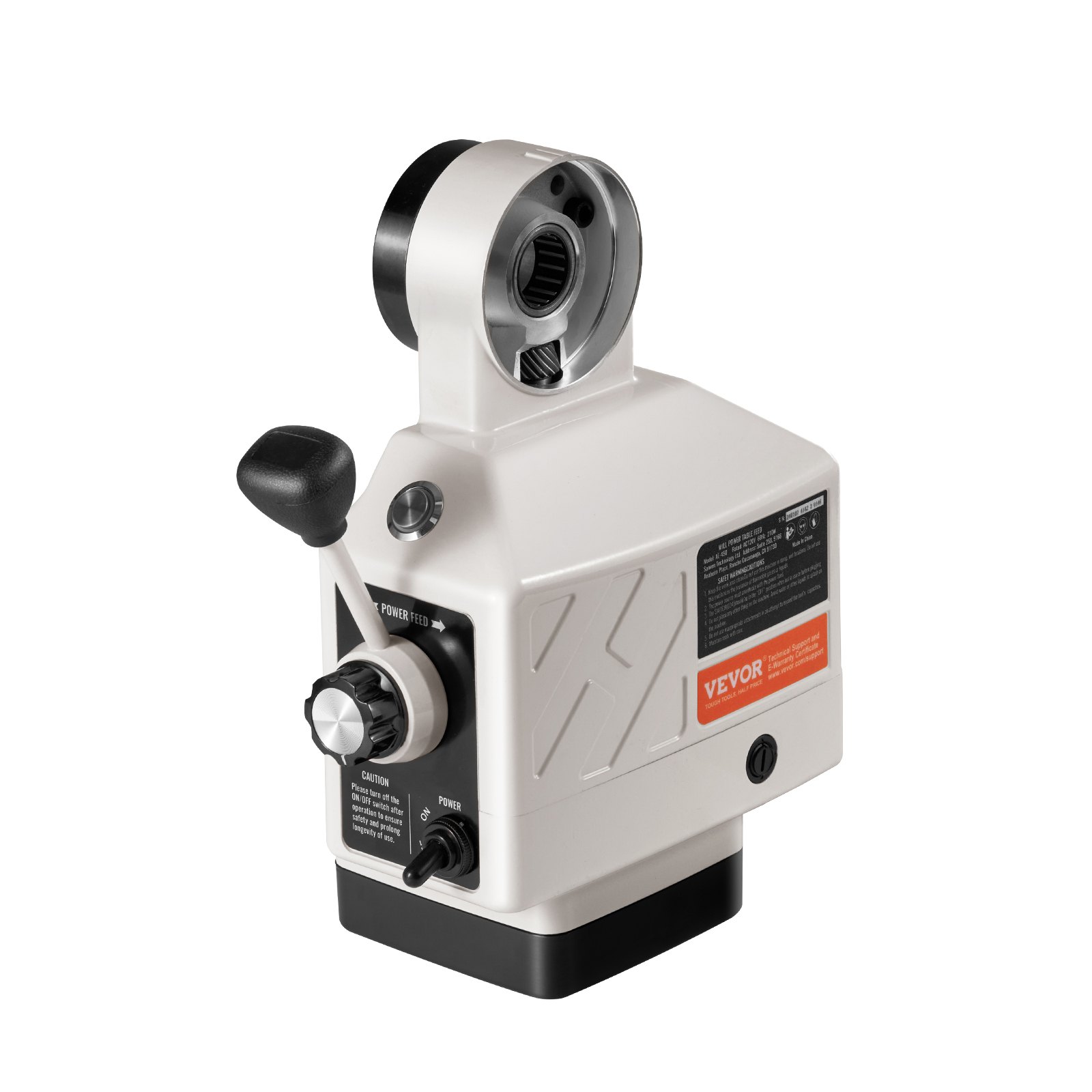 Alimentador de potencia de eje Z para fresadora, 450 in-lb, 0-200 RPM, 120V
