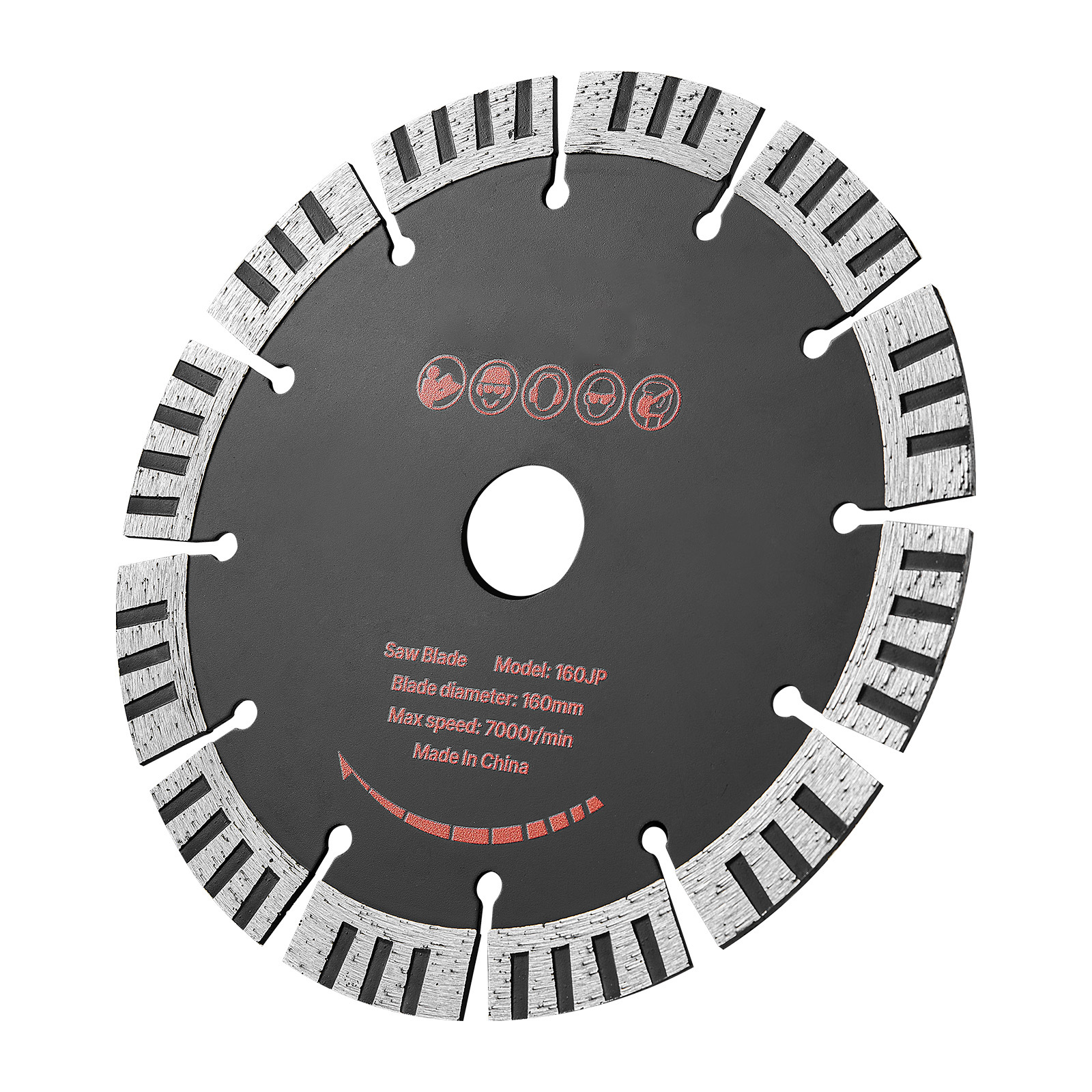 Diamond Blades 6.3 Inch, 5-Pack Wall Chaser Saw Blade Cutting Blade, 0.87 In Arbor, High-Hardness Diamond Segments, 65Mn Steel Core, Dry Wet Cutting, Clean Edges For Concrete Brick Stone Cement