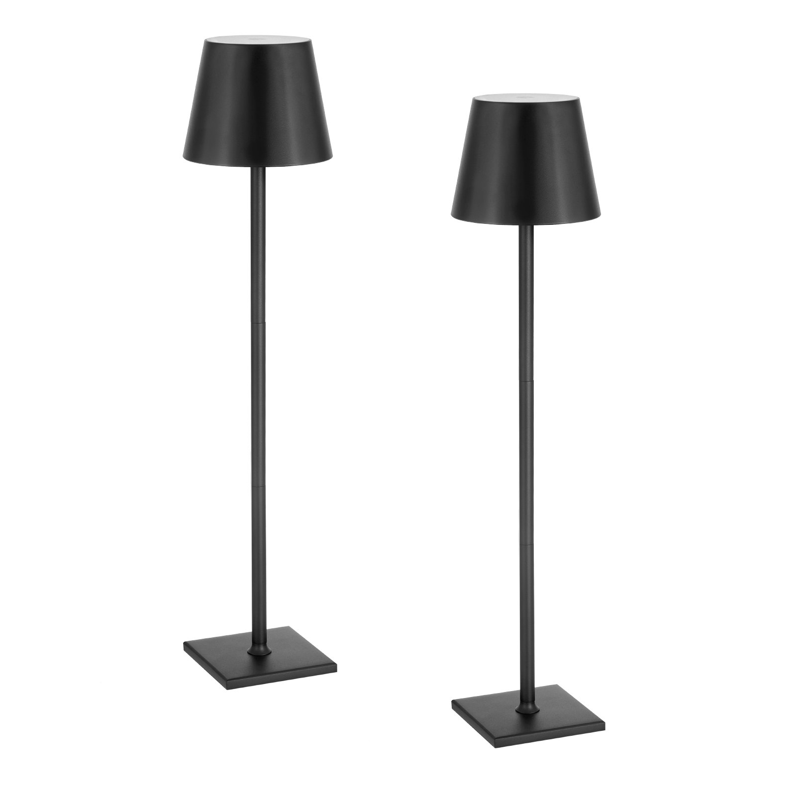 Cordless Table Lamp, 2-Pack, 5200mAh Built-in Rechargeable Battery Desk Lamp, Stepless Dimming Up, 3 Adjustable Heights, Detachable Lampshade For Bottle, Restaurant, Bedroom, Outdoor, Black