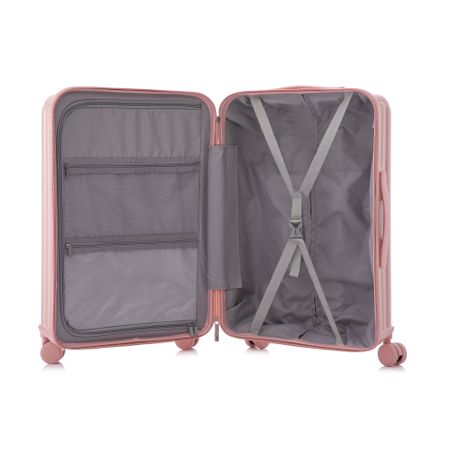 Set de 3 maletas ABS con ruedas spinner (20, 24, 28 pulgadas), portavasos y USB