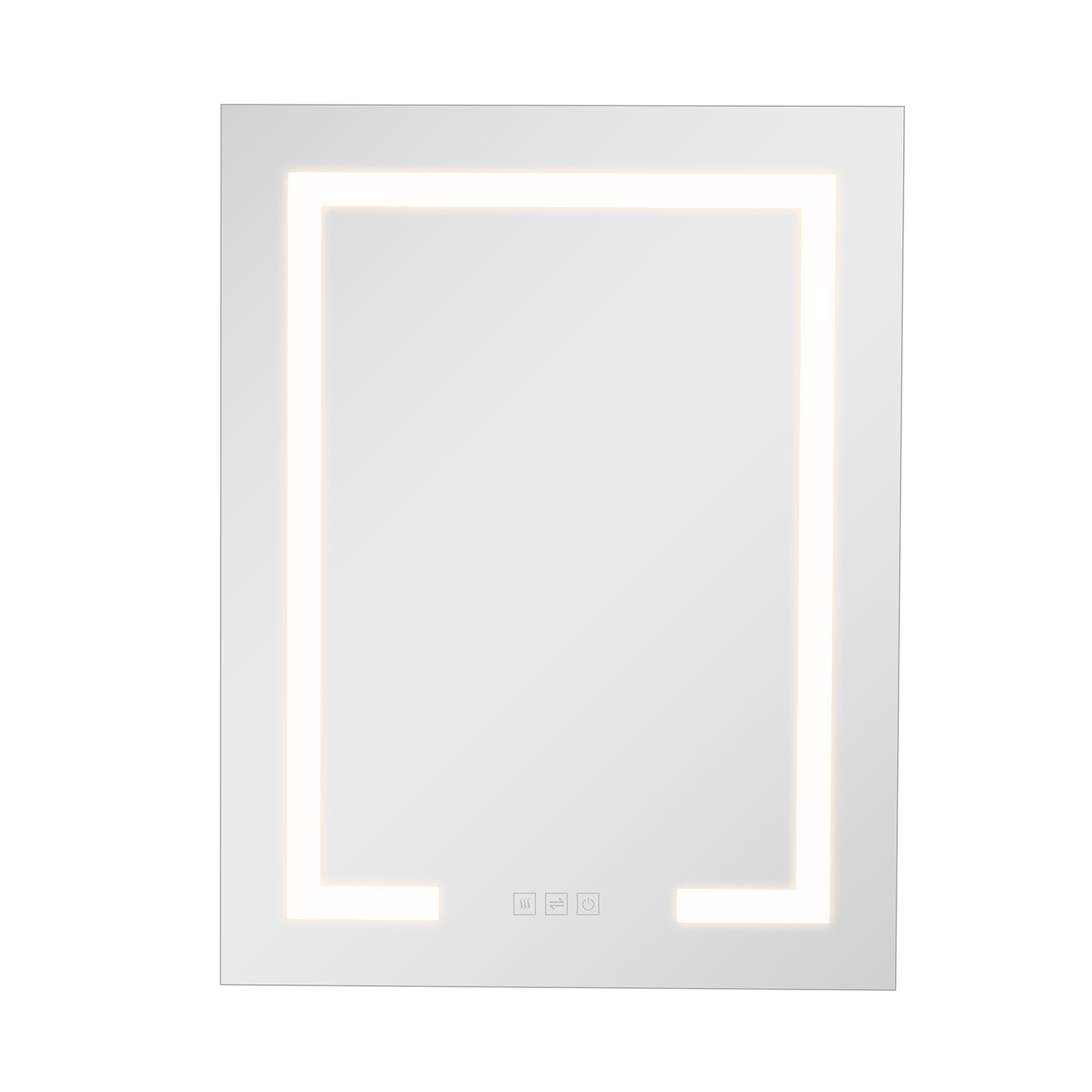Lighted Medicine Cabinet With Mirror, 20 X 26 In Recessed Or Wall Mount, 3 Color Dimmable LED Bathroom Medicine Cabinet With Double-Side Mirror, Adjustable Shelves, Memory Anti-Fog Function