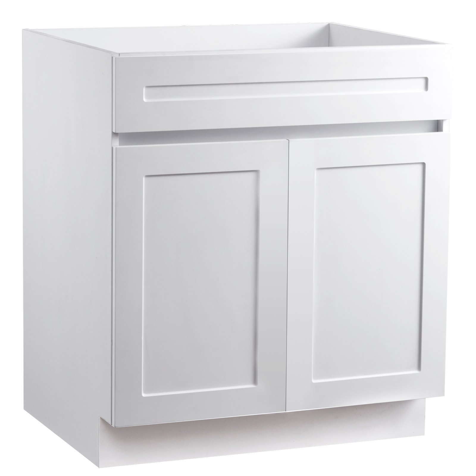 Gabinete de base Shaker, 30 pulg An x 24 pulg Pr x 34.5 pulg Al, blanco