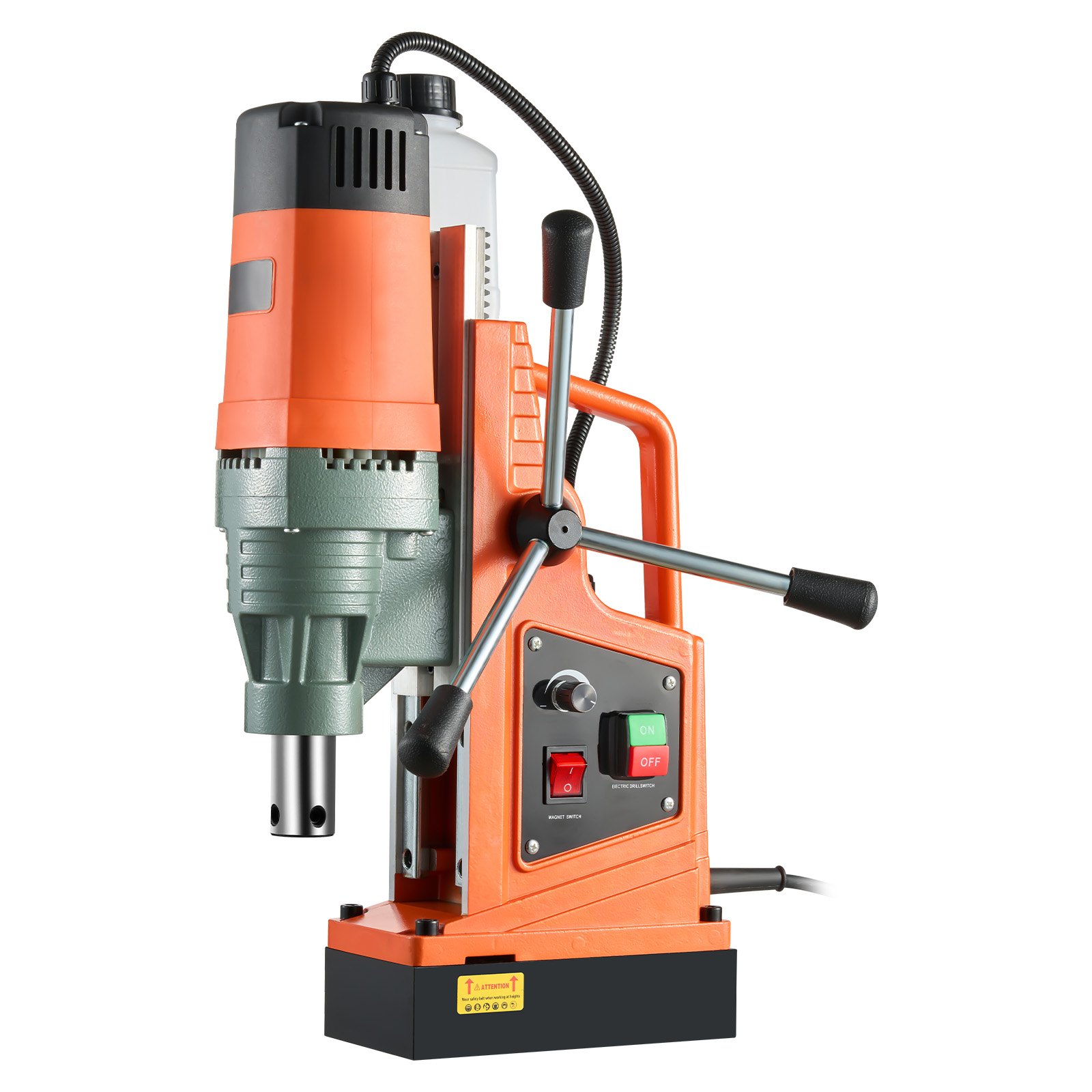 Magnetic Drill, 1550W Motor 2 In Coring Diameter, 2922 Lbf Magnetic Force, 0-550 RPM Variable Speed, Portable Electric Mag Drill Press Drilling Machine For Metal Surface, Home Improvement