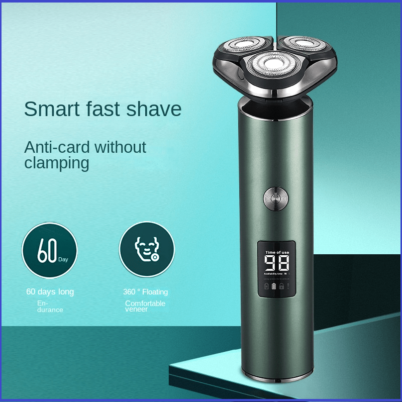 Afeitadora eléctrica para hombre de triple cabezal, portátil y lavable