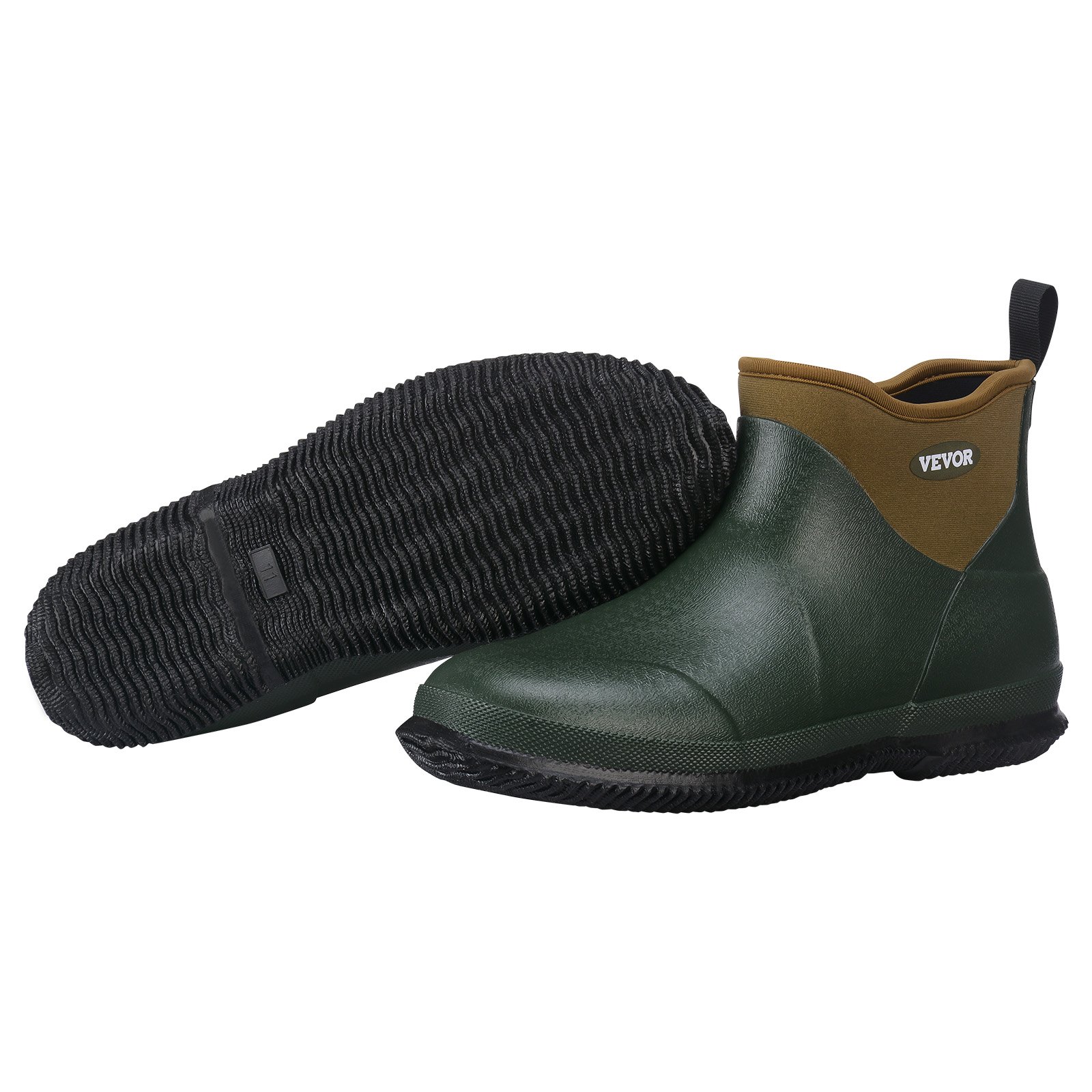 Women's Deck Boots, Waterproof Fishing Rain Boots, Anti-Slip Ankle Rubber Boots, Gardening Insulated Mud Boots, Neoprene Rubber, Lightweight & Durable, For Manufacturing, Farming, Size 10 US