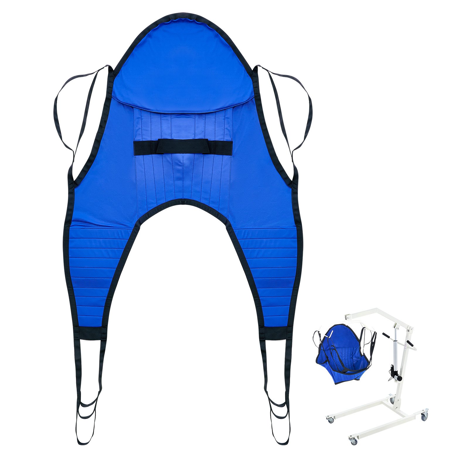 Arnés de elevación para pacientes con soporte de cabeza, talla mediana, forma de U