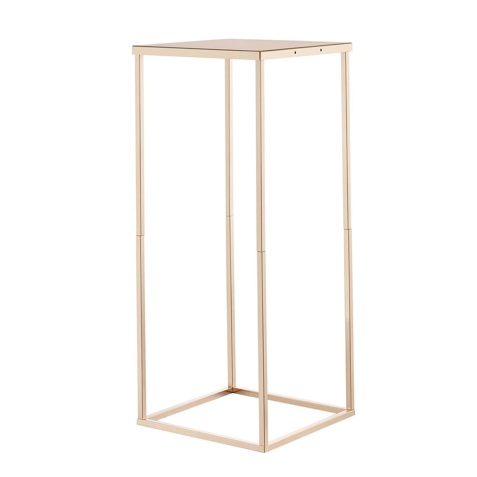 Soporte para flores de boda, 10 piezas, columna de 23.62 pulgadas, laminado metálico dorado