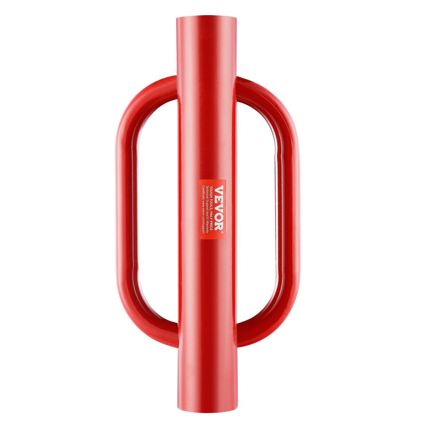 Martillo hincapostes de 22 libras, 4.11 pulg. de diámetro, acero al carbono, rojo