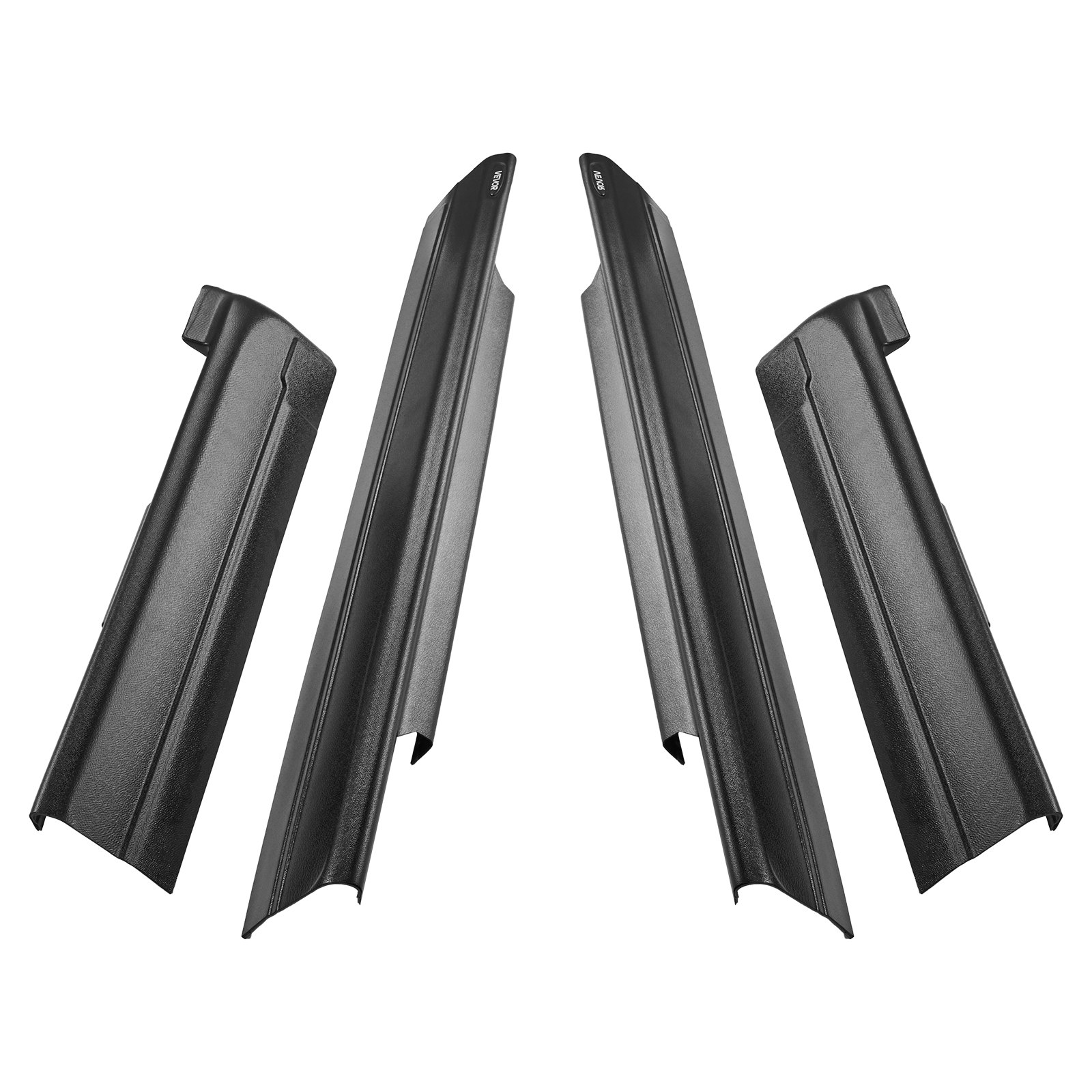 Protector de panel de balancín, 4 piezas, para Chevrolet Silverado, adhesivo 3M, negro