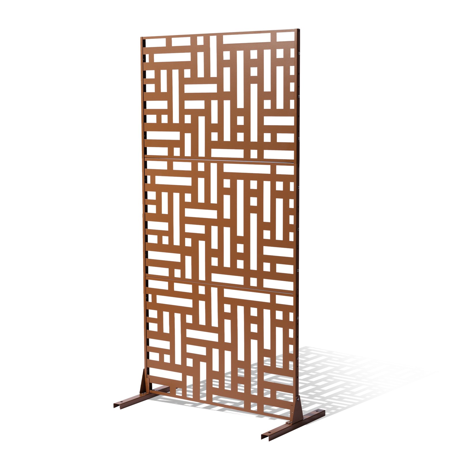 Metal Privacy Screen 47'x76' Outdoor Privacy Screens & Panels For Patio Brown