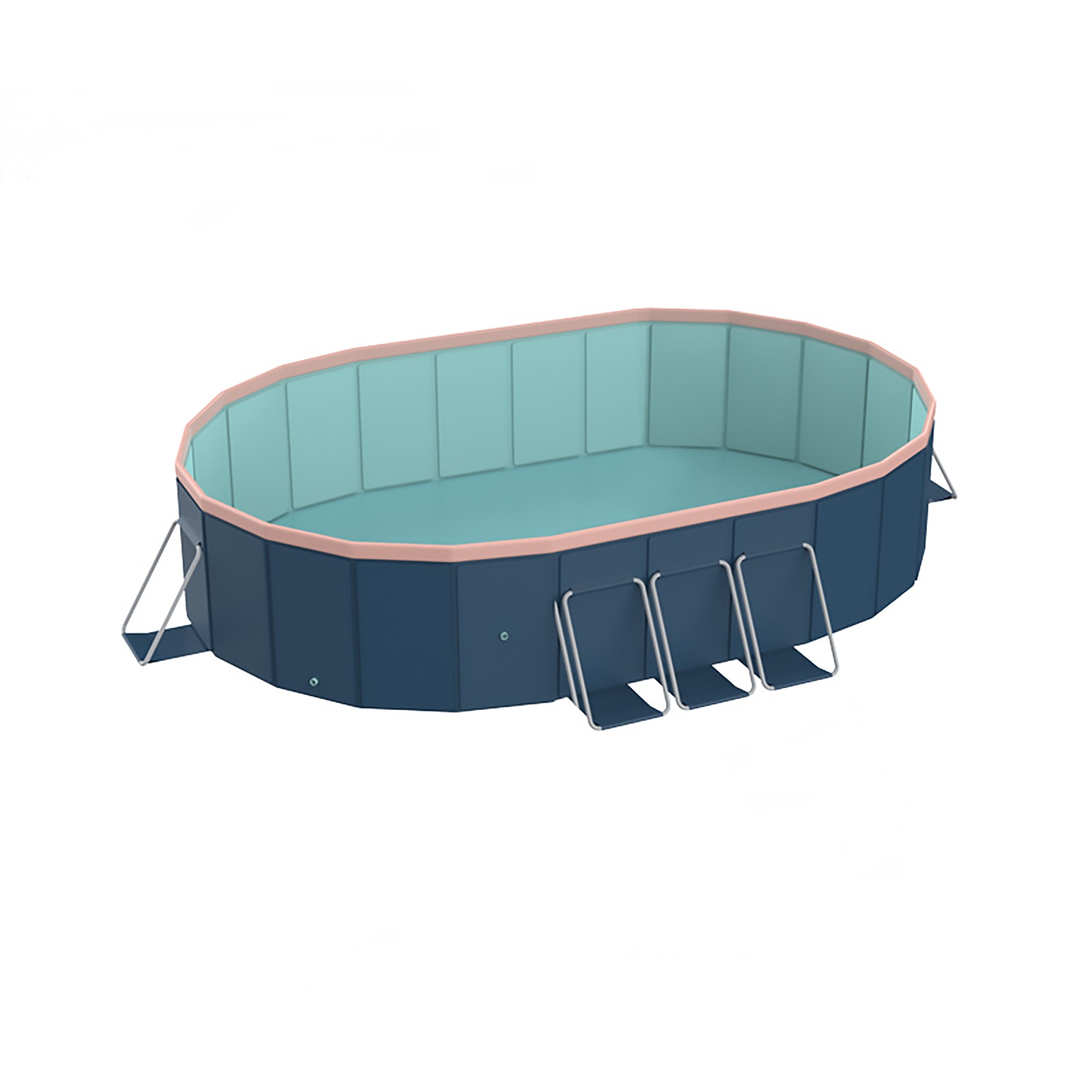 Piscina plegable de PVC de 3.0m, no inflable, para exterior