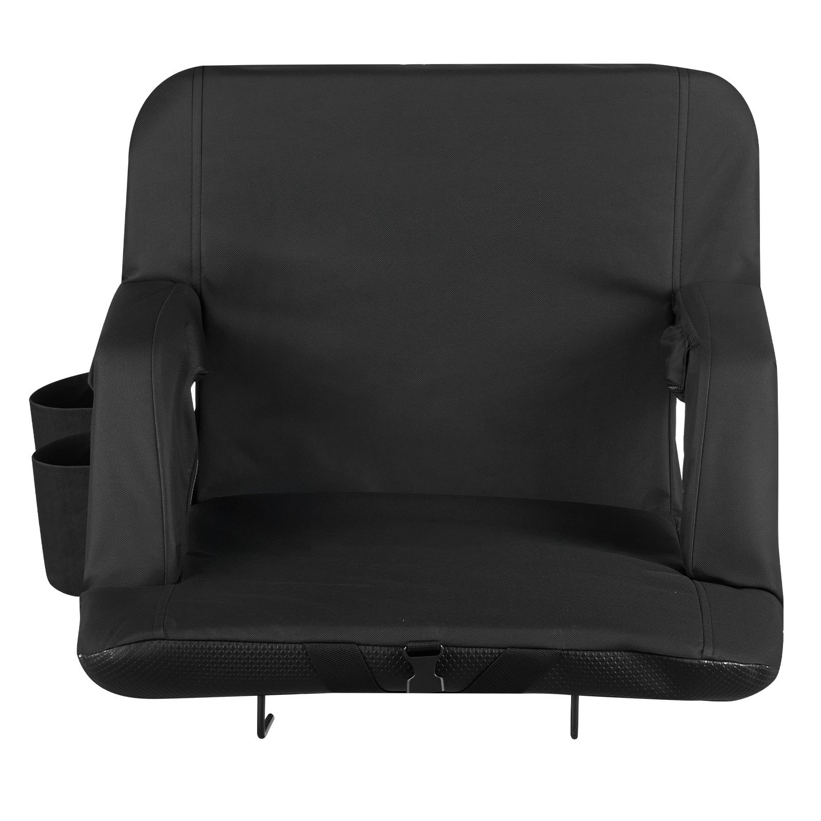 Asiento para estadio, 6 ángulos ajustables, cojín 2.9 pulg., con respaldo y reposabrazos.