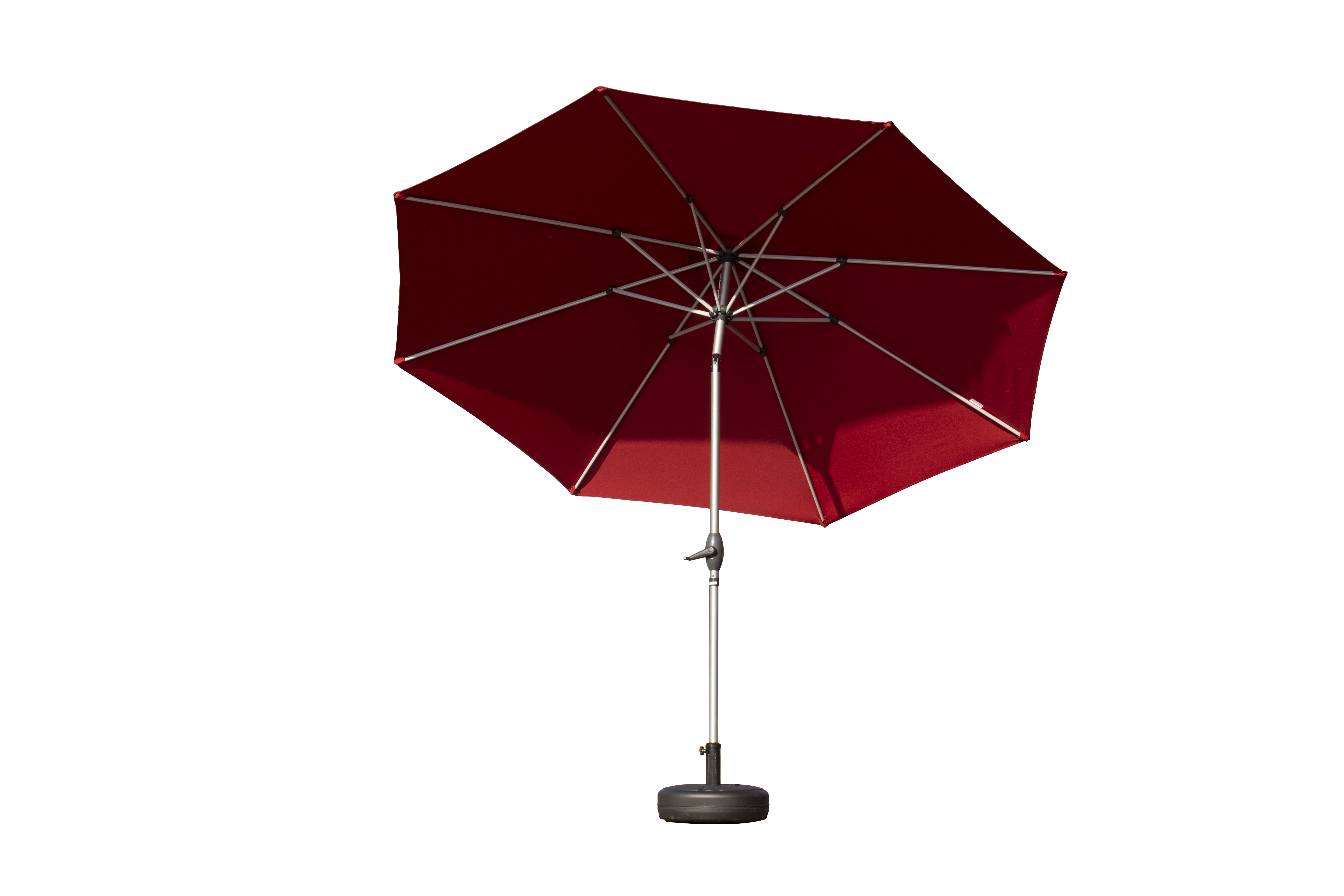 10FT Patio Umbrella, Outdoor Table Umbrella With Push Button Tilt And Crank, UV Protection Waterproof Market Sun Umbrella With 8 Sturdy Ribs For Garden, Deck, Backyard, Pool  Brick Red