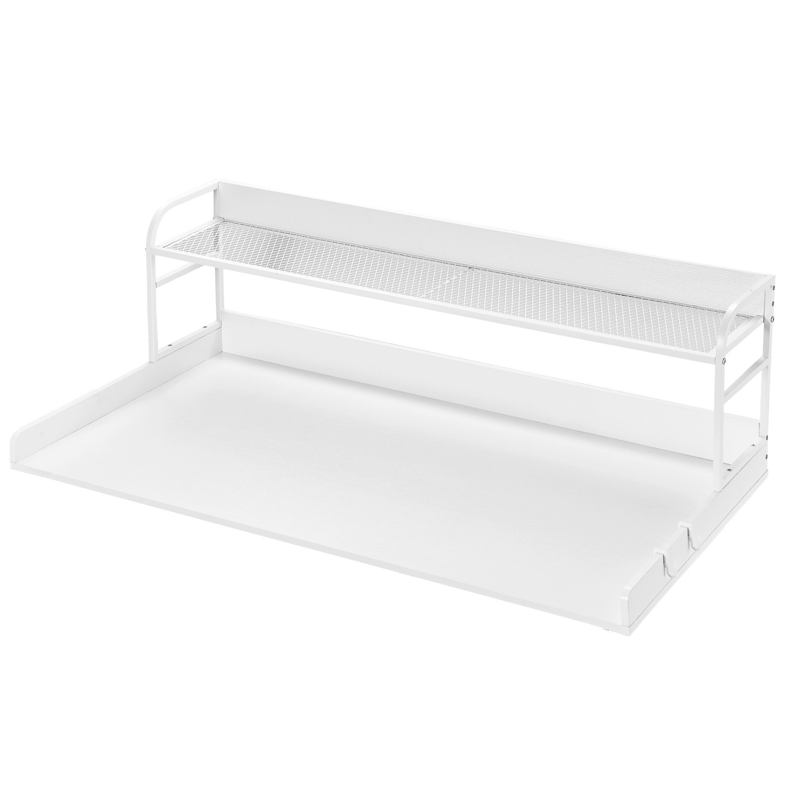 Encimera para lavadora y secadora, 54 x 27 pulgadas, madera, 2 niveles, blanca