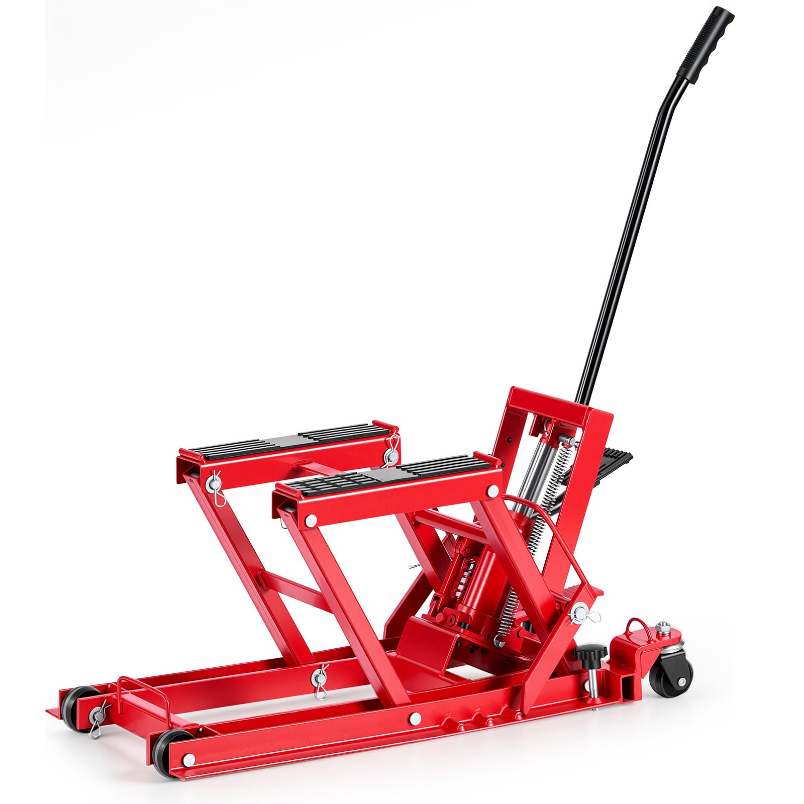 Gato elevador hidráulico para motocicleta 1500 libras, 4.5-15.2 pulgadas de altura