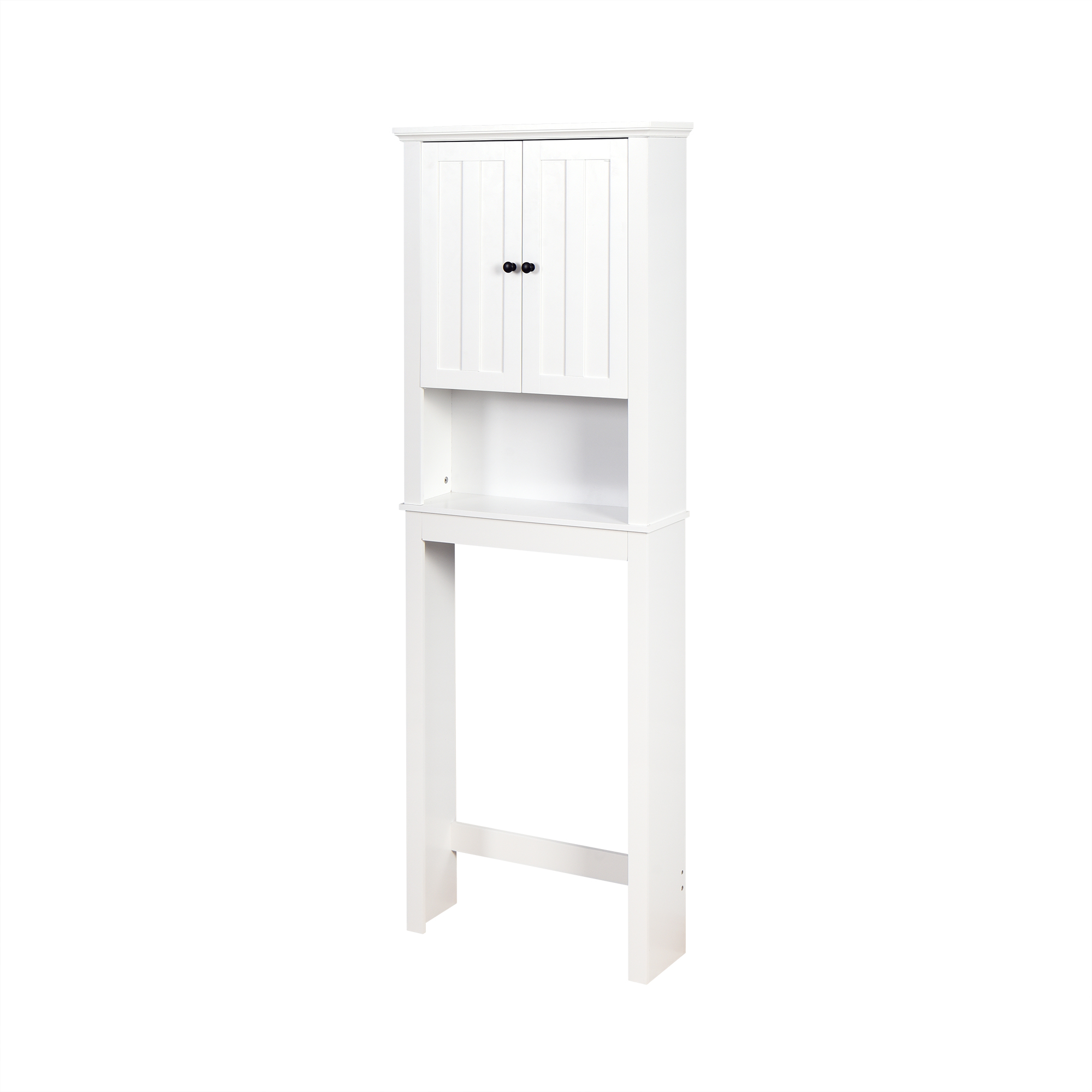 Bathroom Wooden Storage Cabinet Over-The-Toilet Space Saver With A Adjustable Shelf 23.62x7.72x67.32 Inch