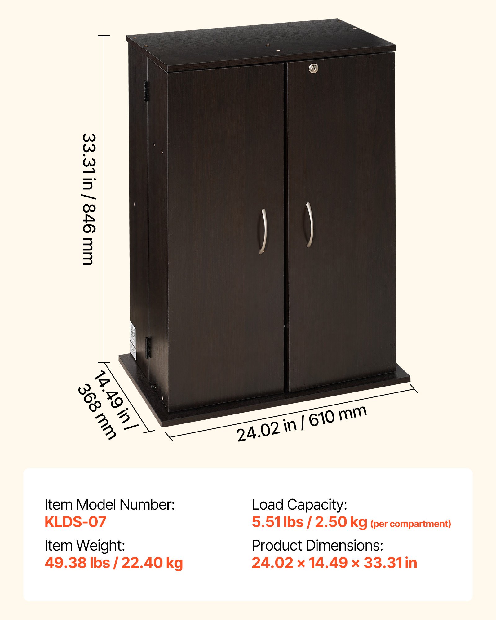 Media Storage Cabinet, 4-Tier DVD Shelf Organizer, 24.02 X 14.49 X 33.31 In Multimedia Storage Organizer For CDs, DVDs, Books, Games, CD Shelf For Living Room, Home Office, Recording Room, Brown