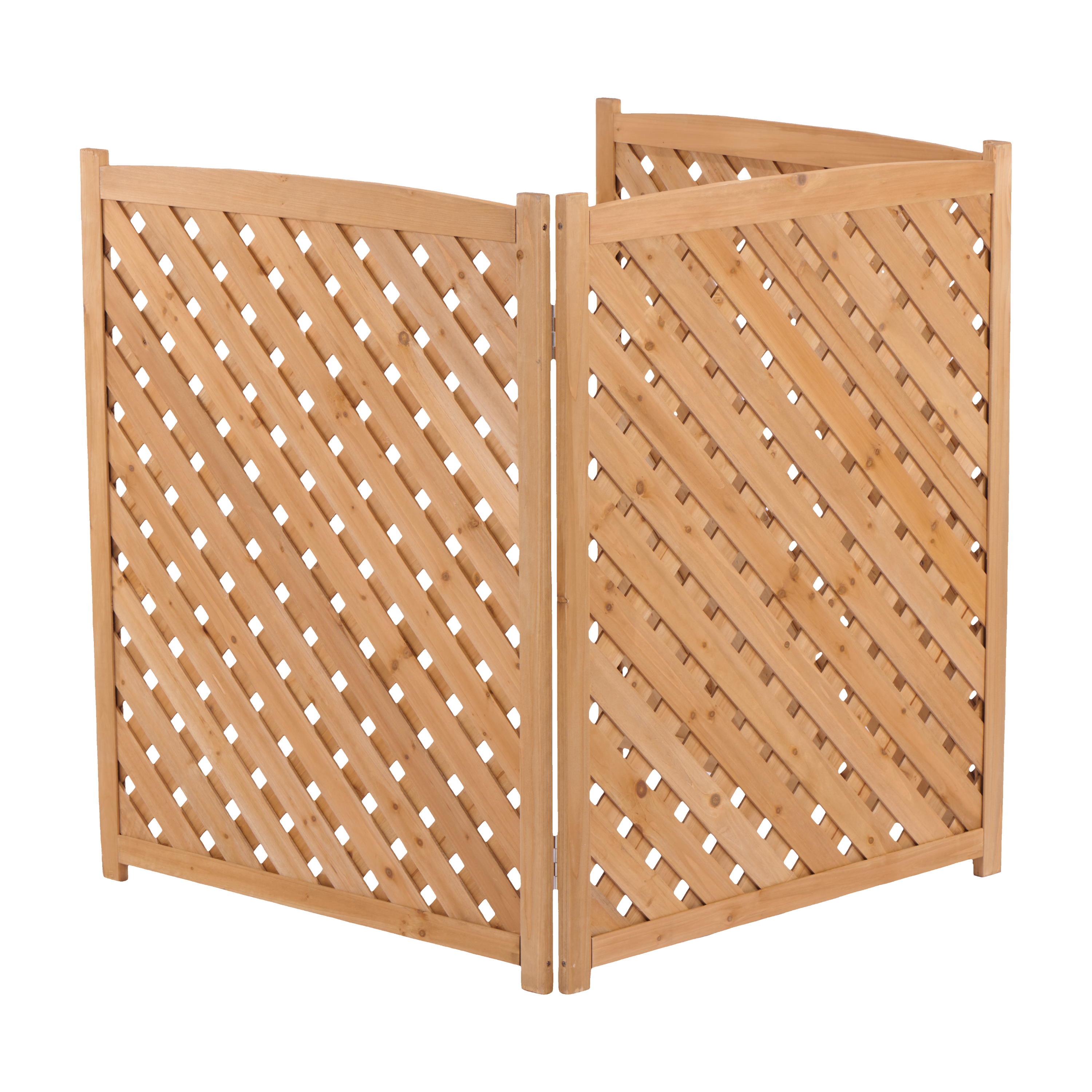 Pantalla de privacidad de madera para aire acondicionado, 3 paneles, 32 x 38 pulgadas
