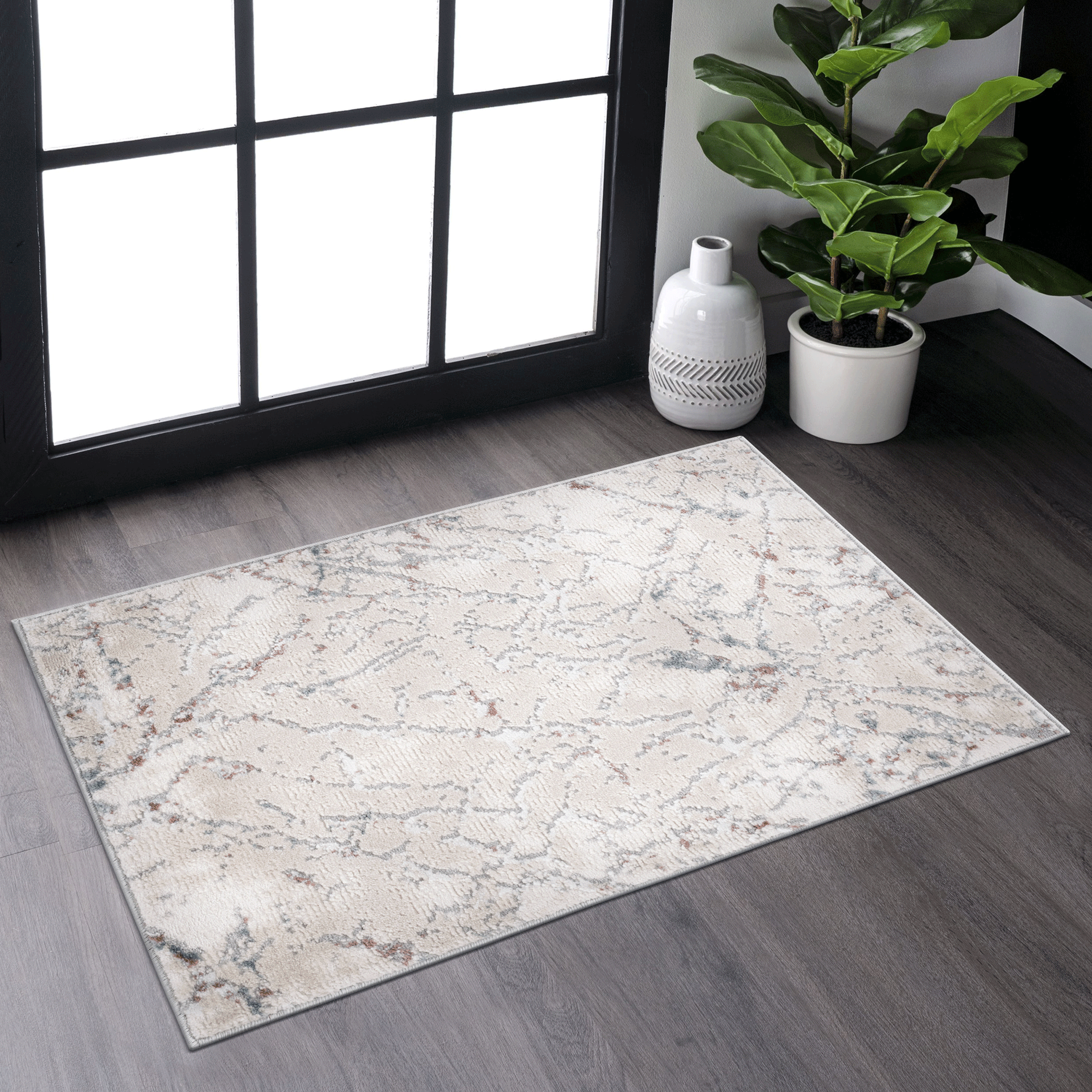 MARFI 2X3 Multi  Contemporary Doormat Rug