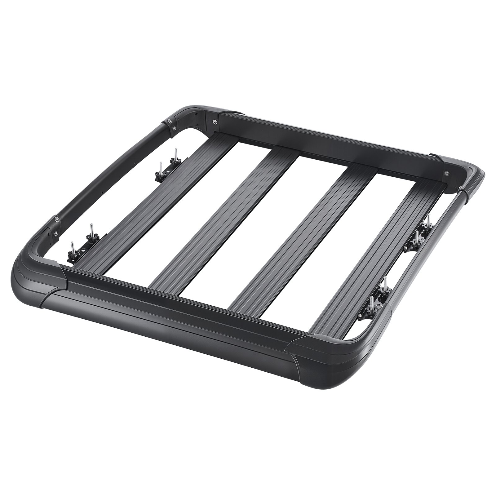Roof Rack Cargo Carrier, 48 X 40 X 5.6 In, Universal Rooftop Cargo Basket, Car Top Luggage Holder With 150 Lbs Max Load Capacity, 4.1 In Fence, Anti-Rust Alloy Steel, Wind Fairing, For SUV Car