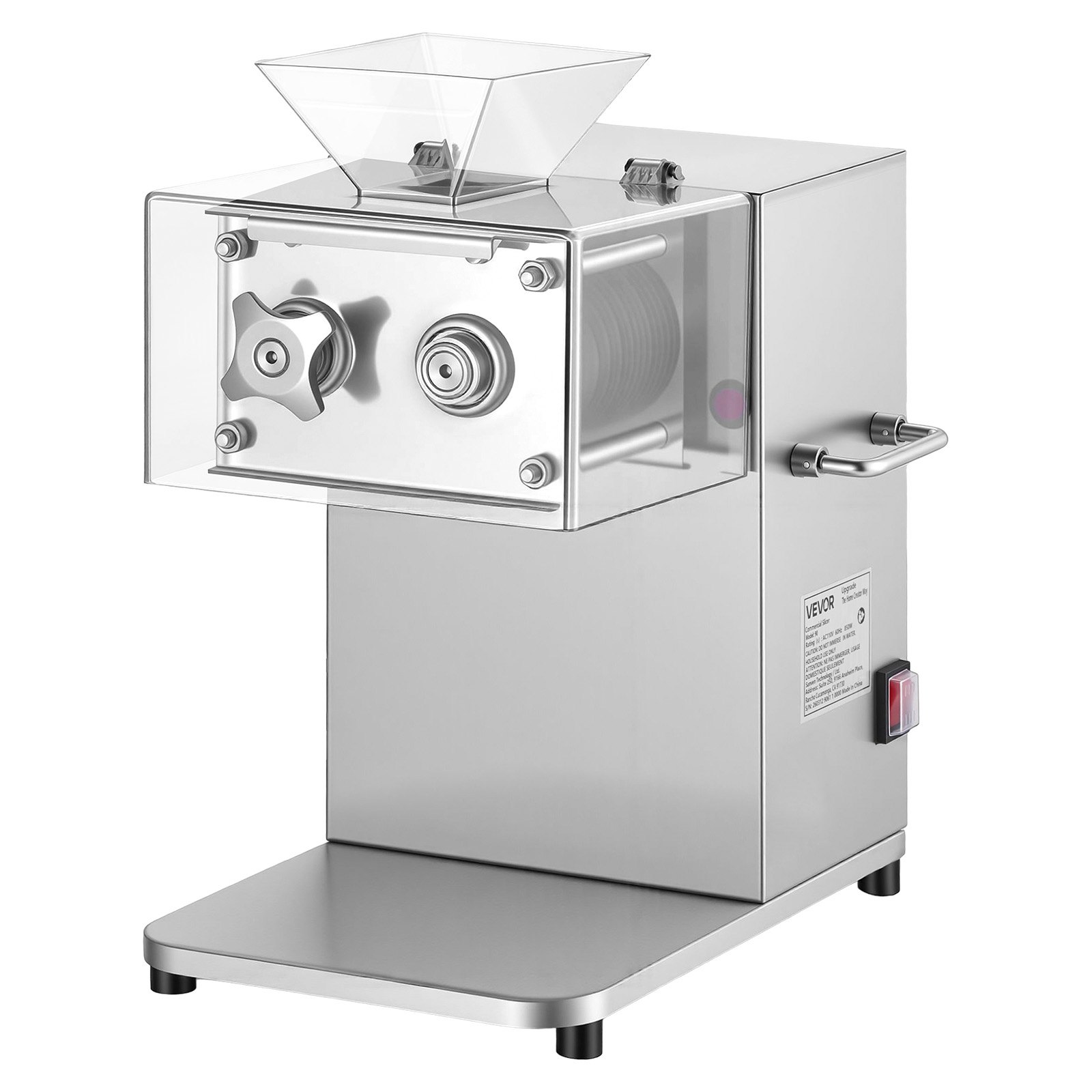 Meat Cutting Machine, 850W Commercial Slicer, 5mm Heavy Duty Stainless Steel Blade Shredder For Boneless Meat Soft Vegetables, Electric Food Slicers For Kitchen Restaurant Supermarket